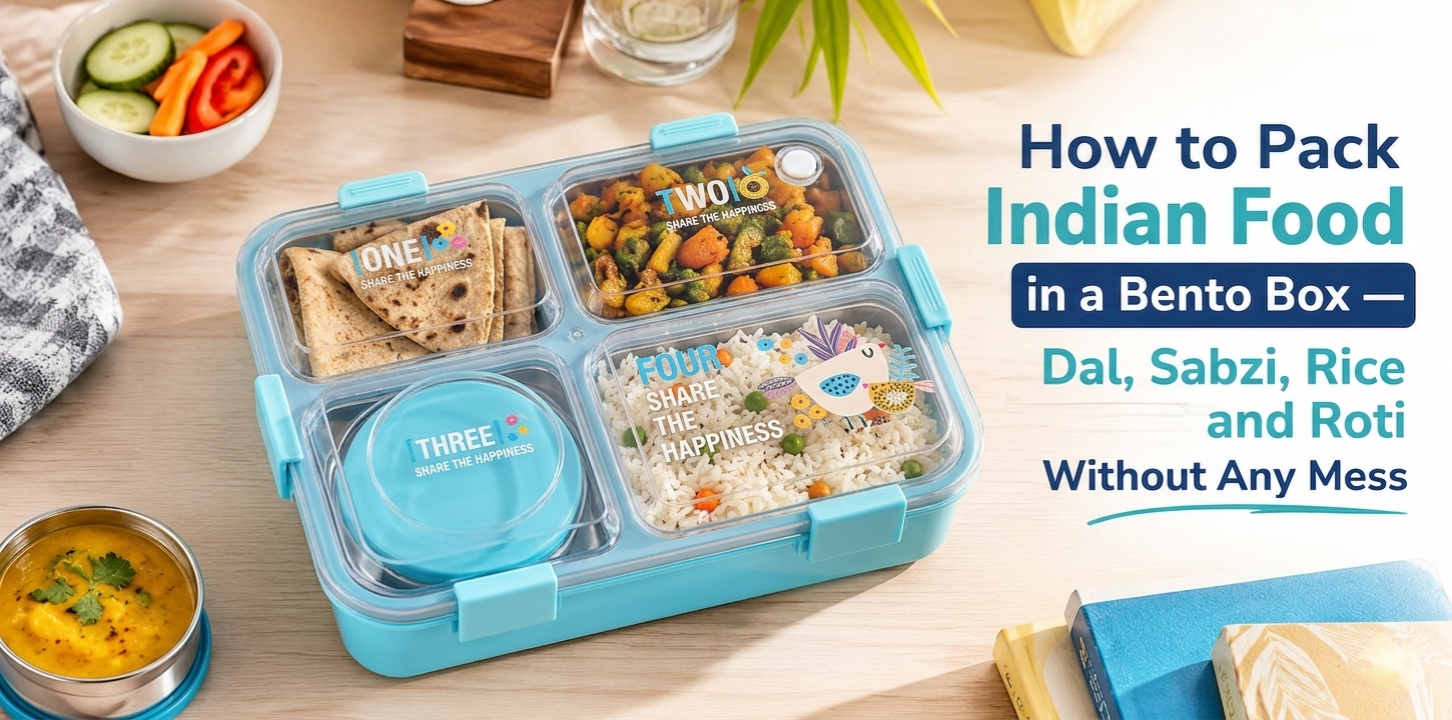How to Pack Indian Food in a Bento Box: Dal, Sabzi, Rice and Roti Without Any Mess