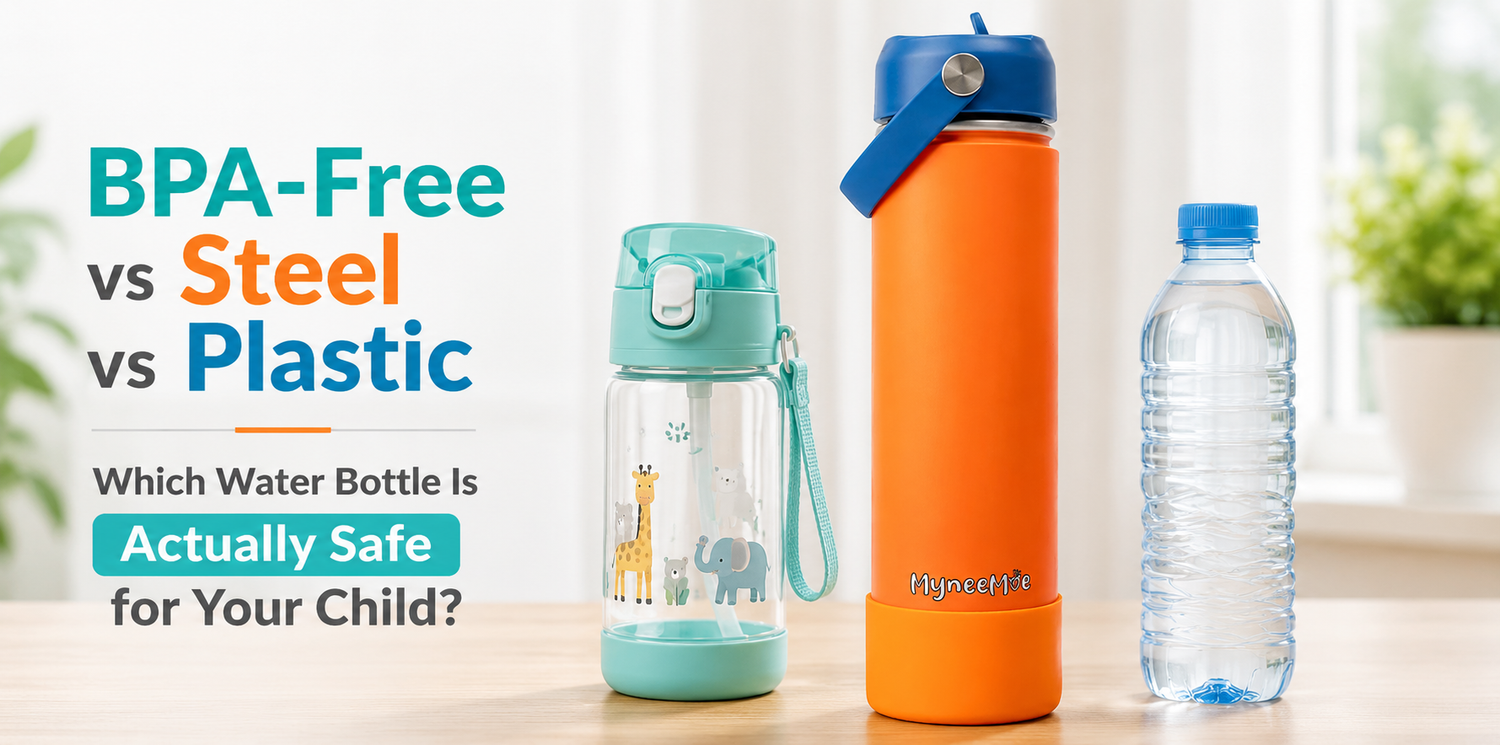 BPA-Free vs Steel vs Plastic: Which Water Bottle Is Actually Safe for Your Child?