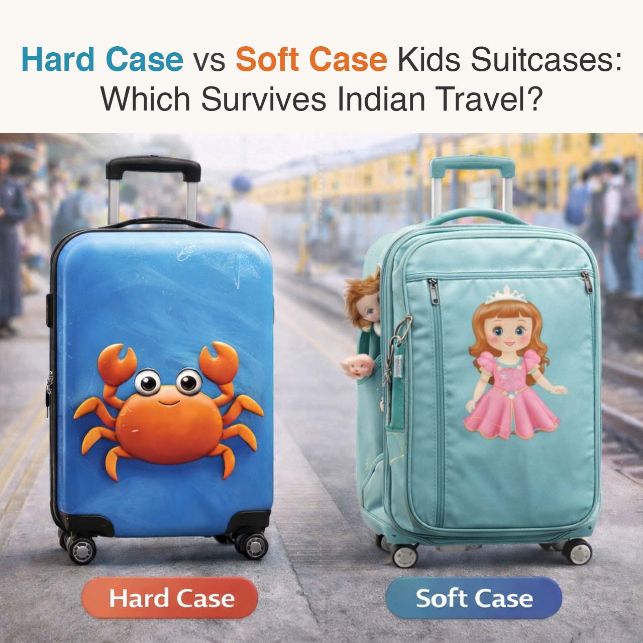 Hard Case vs Soft Case Kids Suitcases: Which Survives Indian Travel?