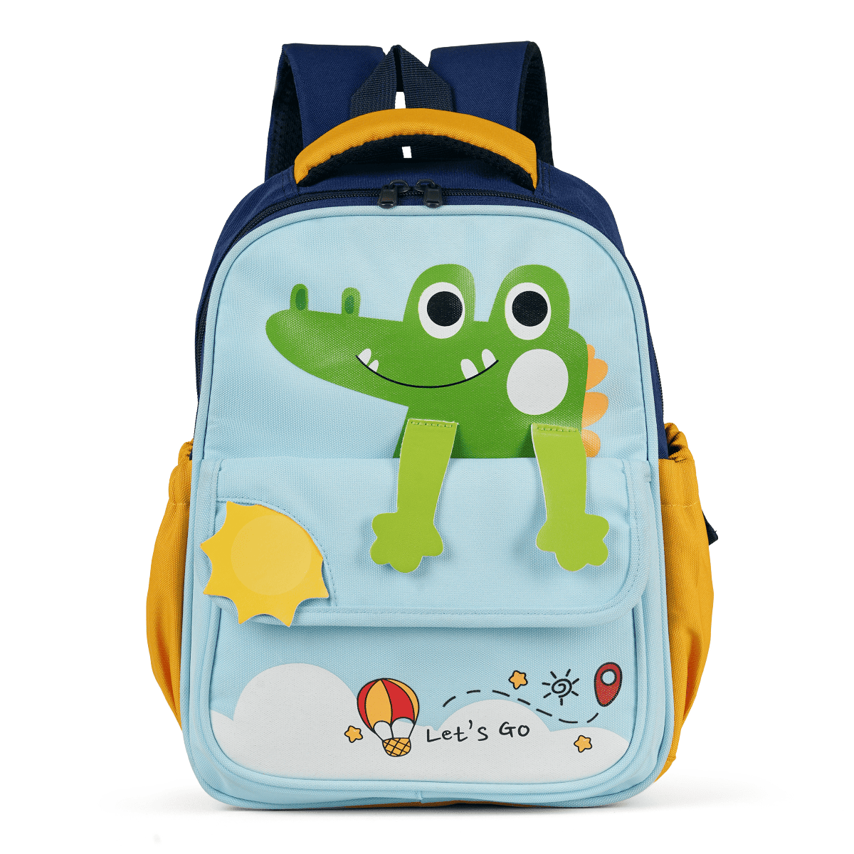 Buy MyneeMoe Cute Crocodile Kids Backpack – Lightweight & Comfortable Kindergarten Bag (Blue) Sky Blue - School Bag at MyneeMoe Online In India