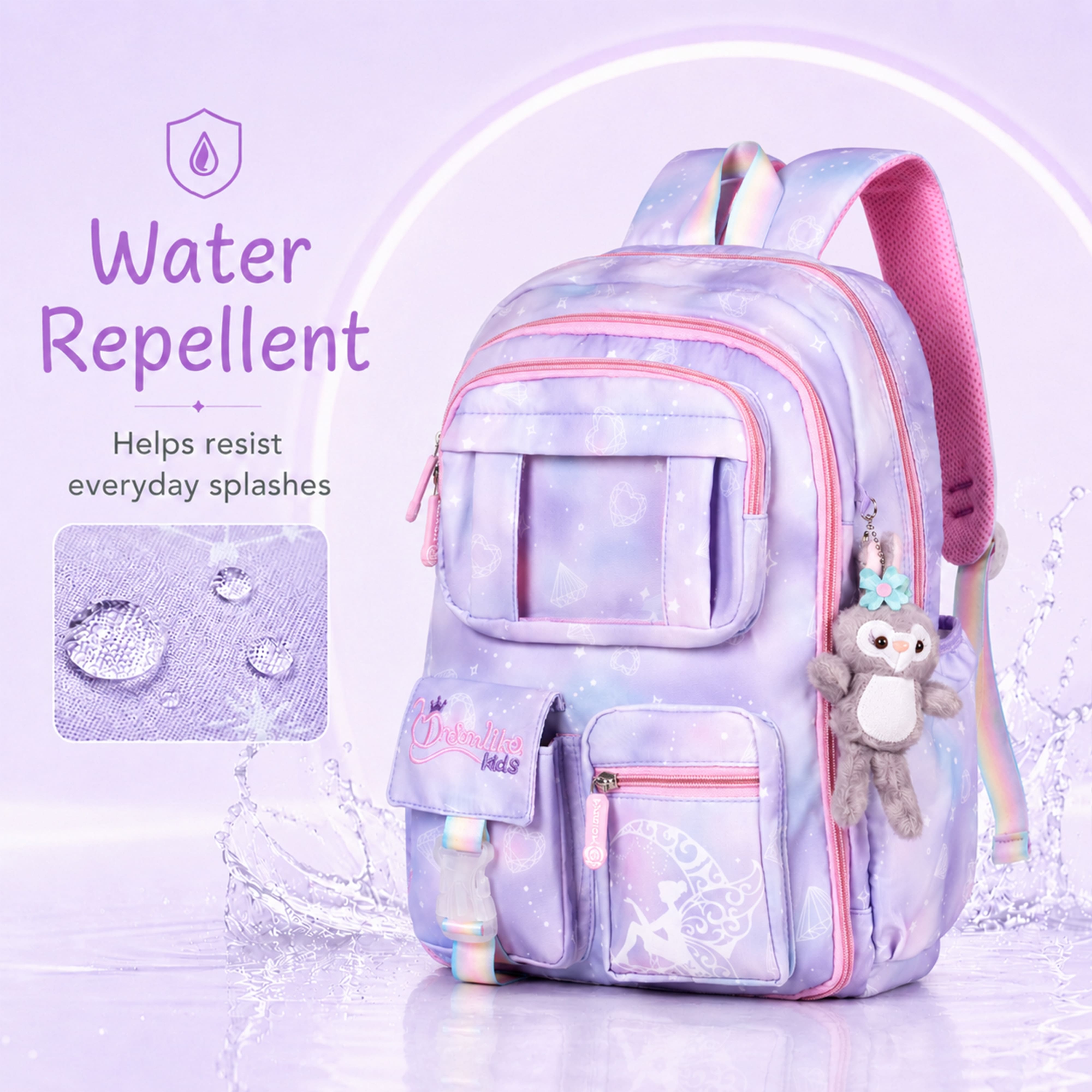 Buy MyneeMoe Cotton Candy Elite Girls Backpack – Durable, Stylish & Spacious School Bag (Age 7-11Y) - School Bag at MyneeMoe Online In India