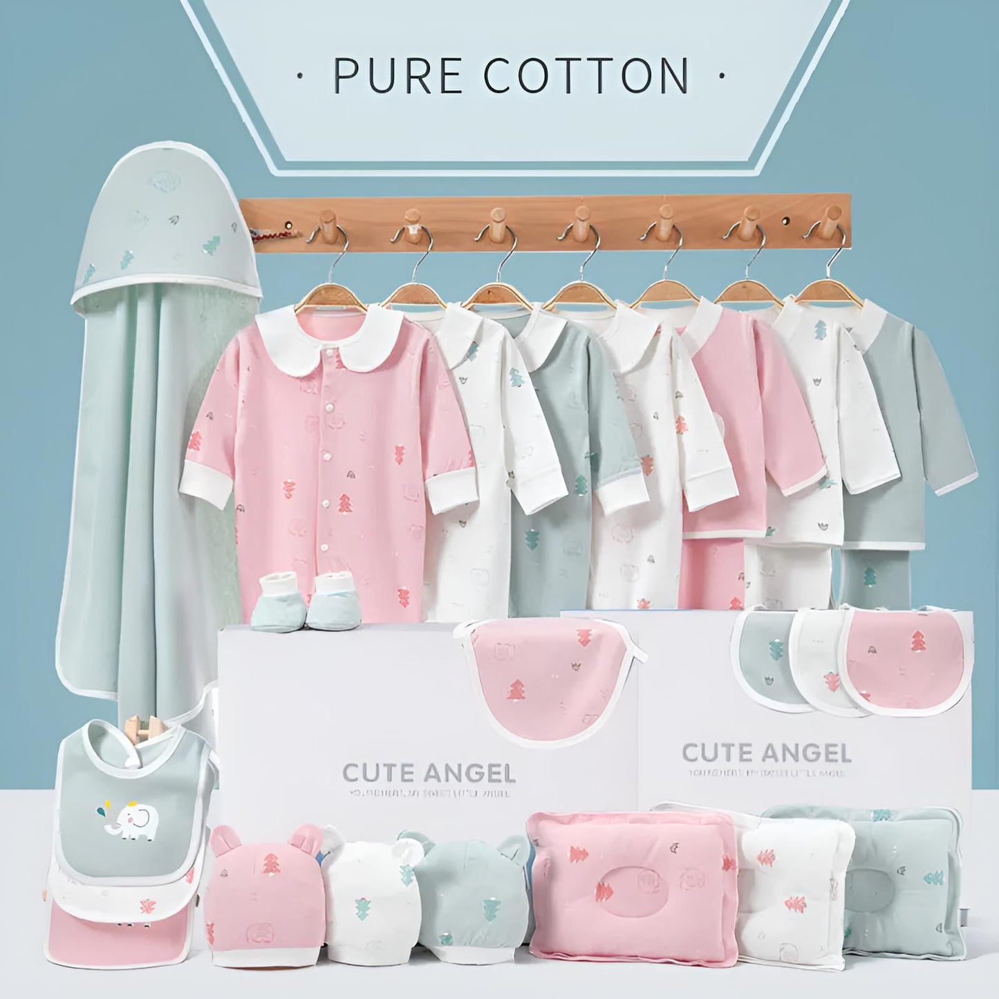 Buy MyneeMoe Little Star 23 Piece Newborn Baby Gift Box – Delightful Baby Shower Collection - at MyneeMoe Online In India