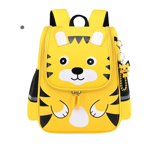 Buy MyneeMoe Little Learner Kindergarten School Bag - Comfortable, Lightweight, Spacious, Fun Design Yellow Tiger - Kids School Bag at MyneeMoe Online In India