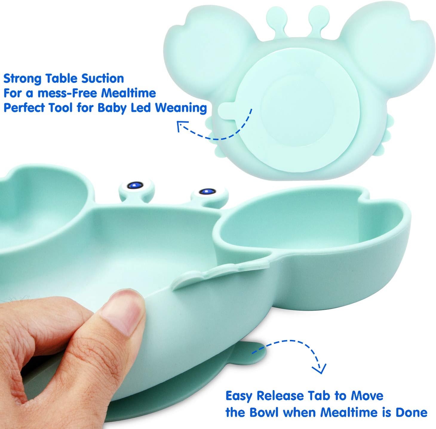 Buy MyneeMoe Crab Suction Plate β Strong Suction for Stress-Free Baby Mealtimes - Baby Feeding Set at MyneeMoe Online In India