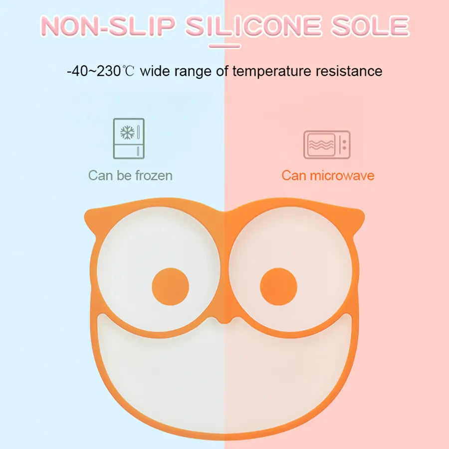 Buy MyneeMoe Cartoon Owl Suction Feeding Set - Customised Testing - at MyneeMoe Online In India
