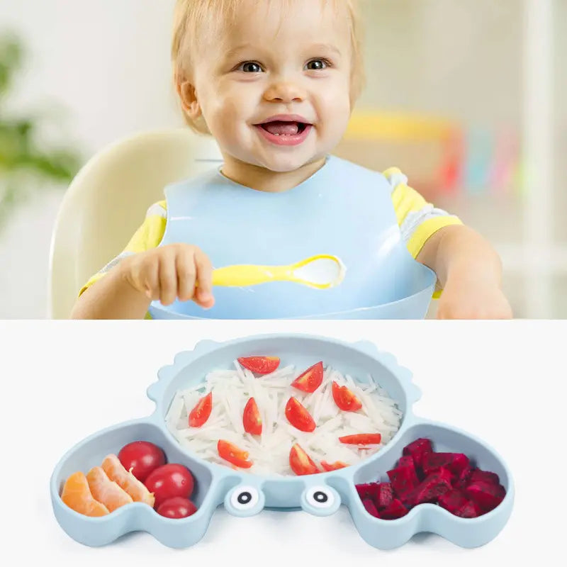 Buy MyneeMoe Crab Suction Plate β Strong Suction for Stress-Free Baby Mealtimes - Baby Feeding Set at MyneeMoe Online In India