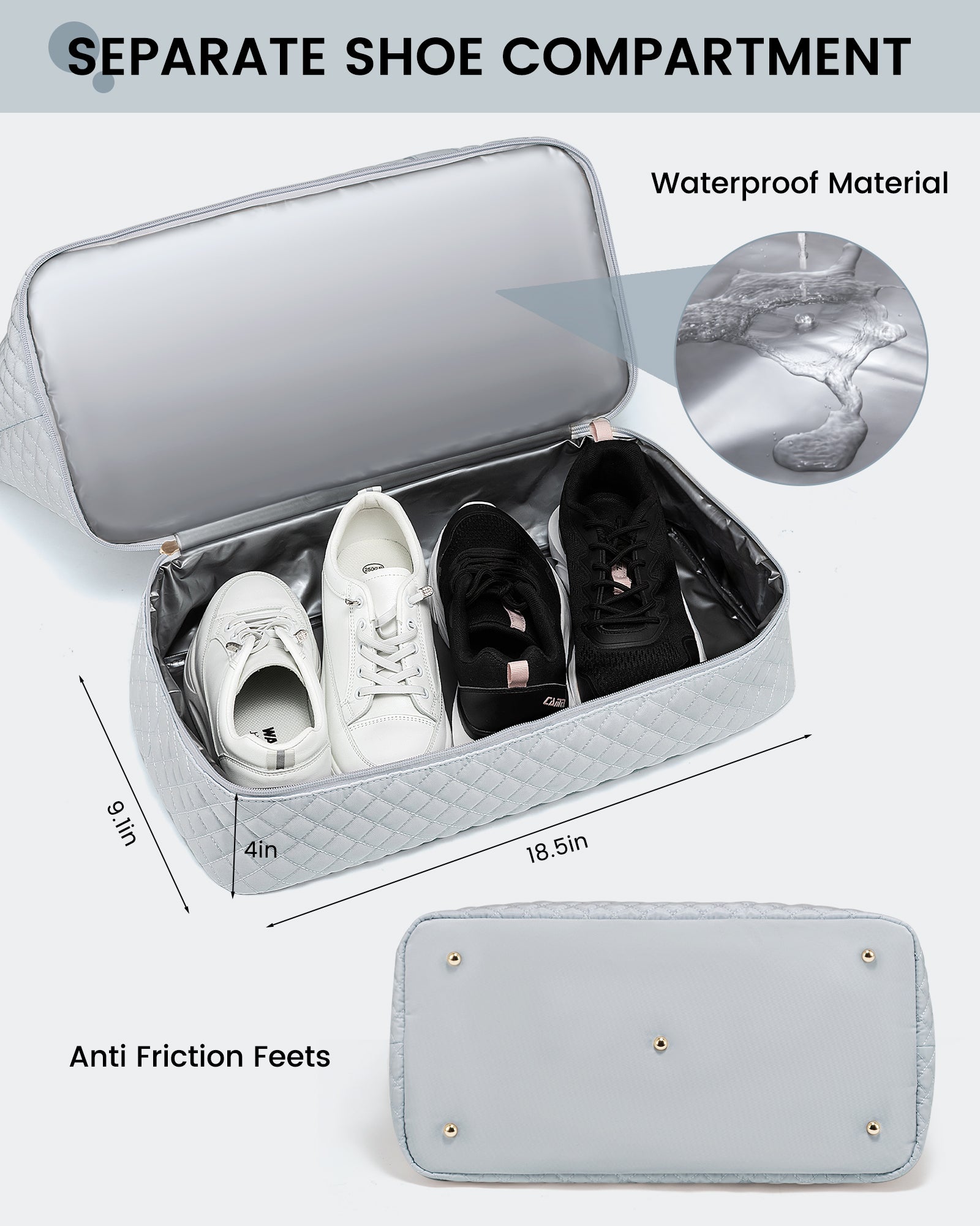 Buy MyneeMoe Lovevook Multipurpose 3-Piece Blue-Gray Travel Set for Weekend & Overnight Trips - Travel & Tote Bags at MyneeMoe Online In India