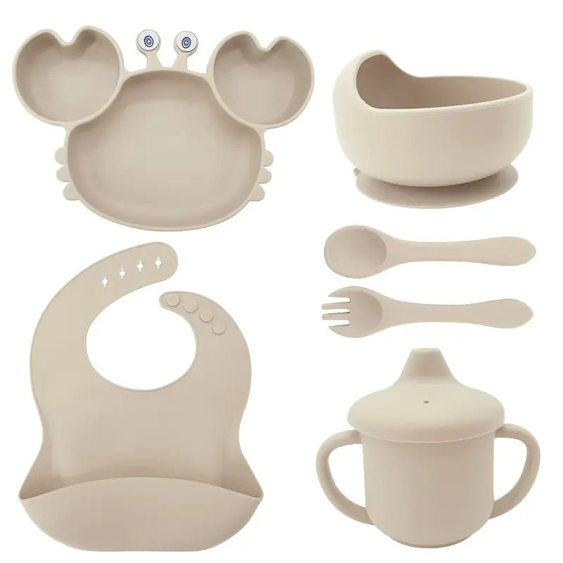 Buy MyneeMoe Crab Suction Plate β Strong Suction for Stress-Free Baby Mealtimes Beige - Baby Feeding Set at MyneeMoe Online In India