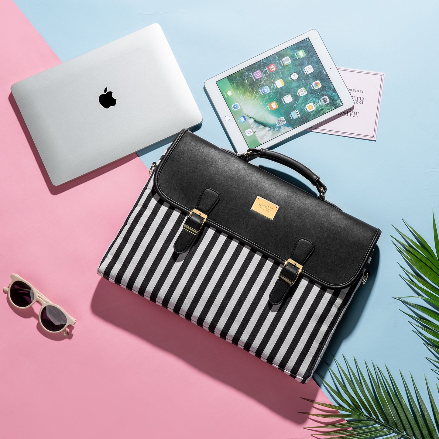 Buy MyneeMoe Lovevook Women's Laptop Bag Black - Elegant Design with Multiple Compartments - Laptop Bag at MyneeMoe Online In India