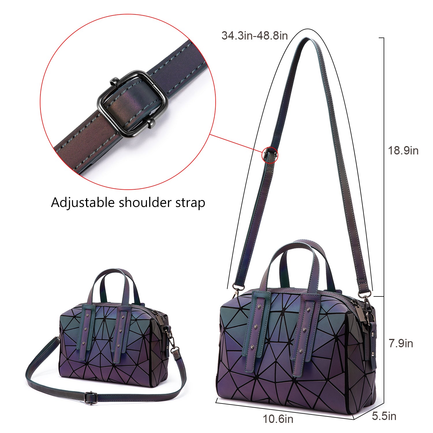 Buy MyneeMoe Lovevook Women's Stylish Geometric Handbag - Unique Luminous Accessory - Travel & Tote Bags at MyneeMoe Online In India