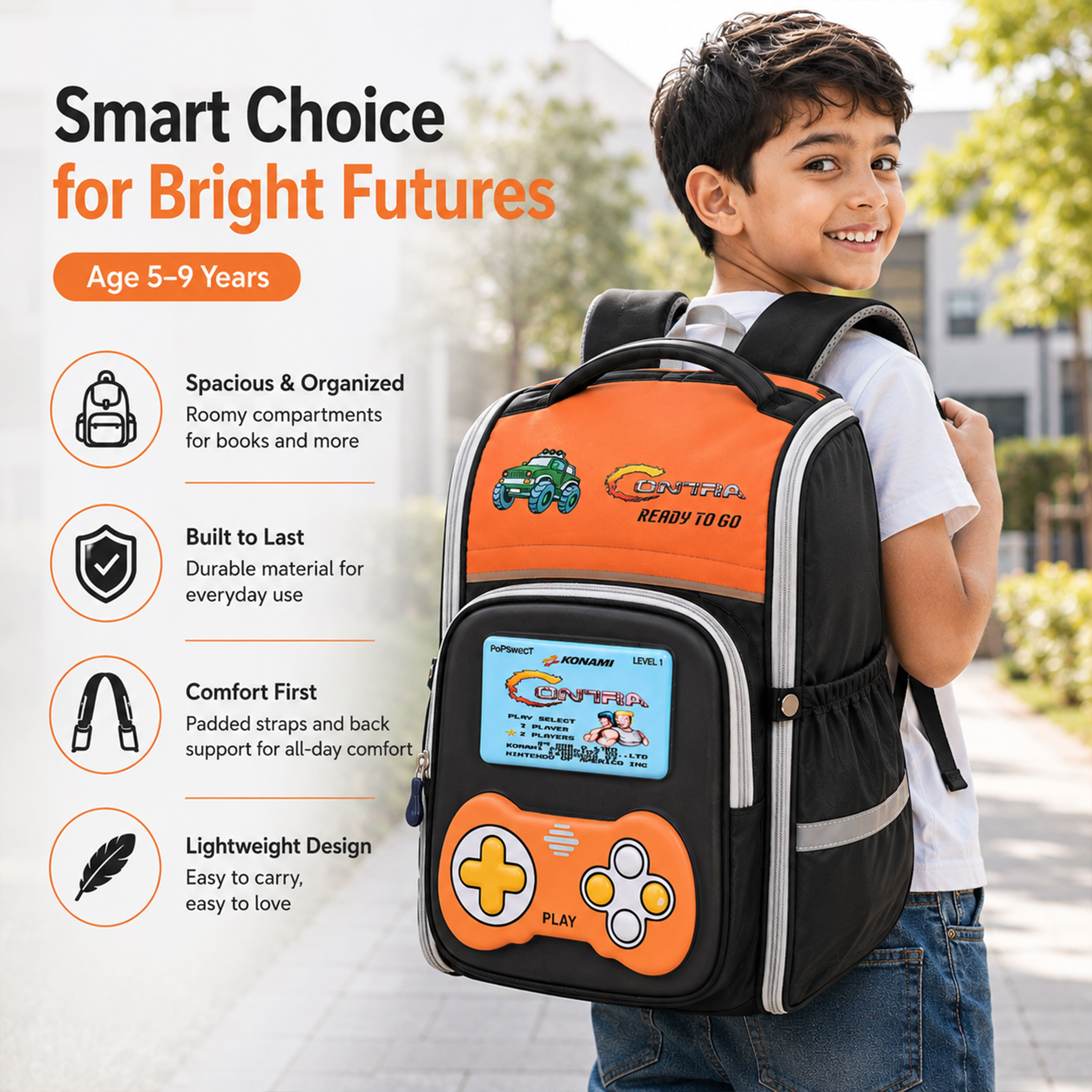 Buy MyneeMoe Play Box Kids School Backpack – Durable, Stylish & Spacious School Bag (Age 5–9Y) - at MyneeMoe Online In India