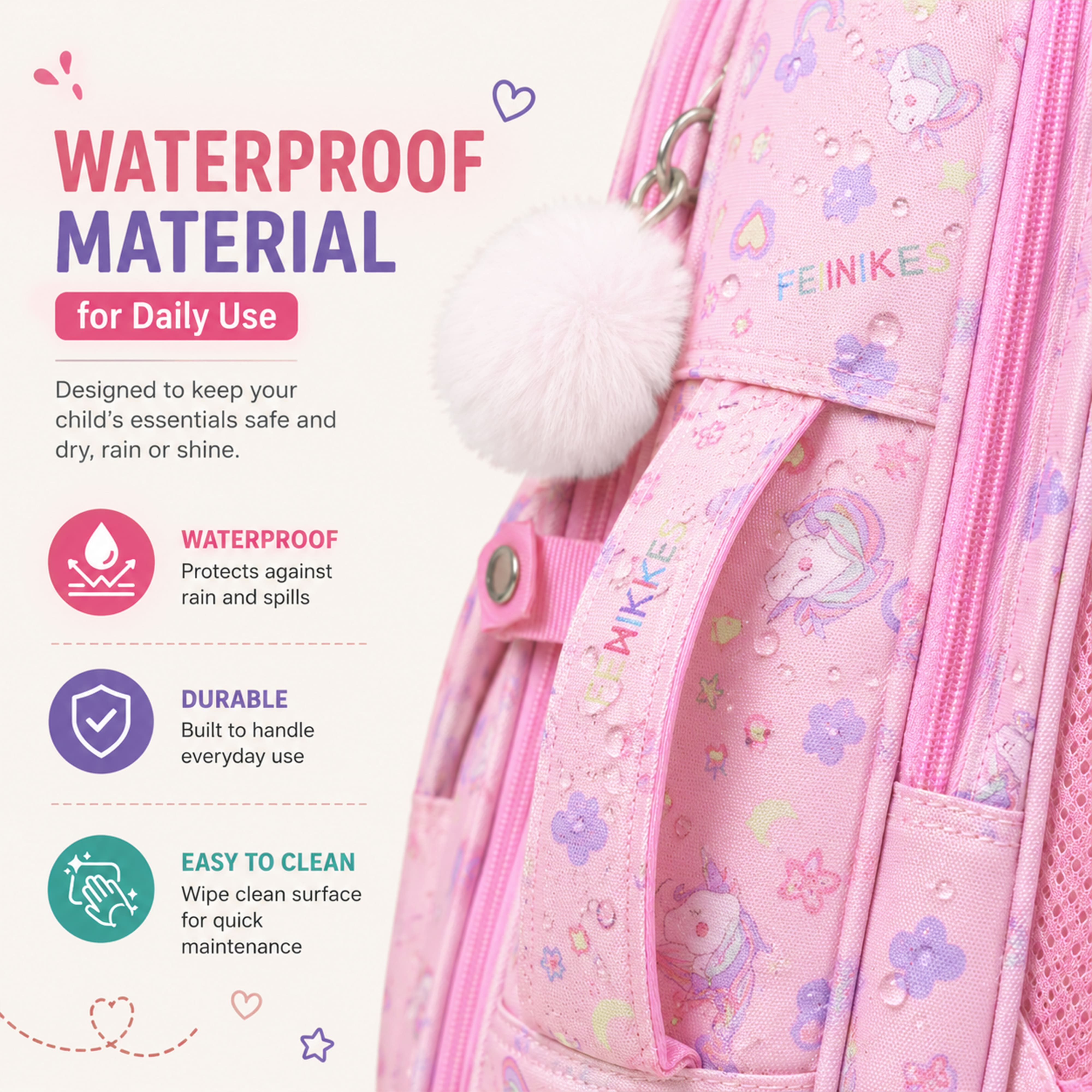 Buy MyneeMoe Rainbow Blossom School Backpack - Stylish, Durable & Waterproof Backpack - School Bag at MyneeMoe Online In India