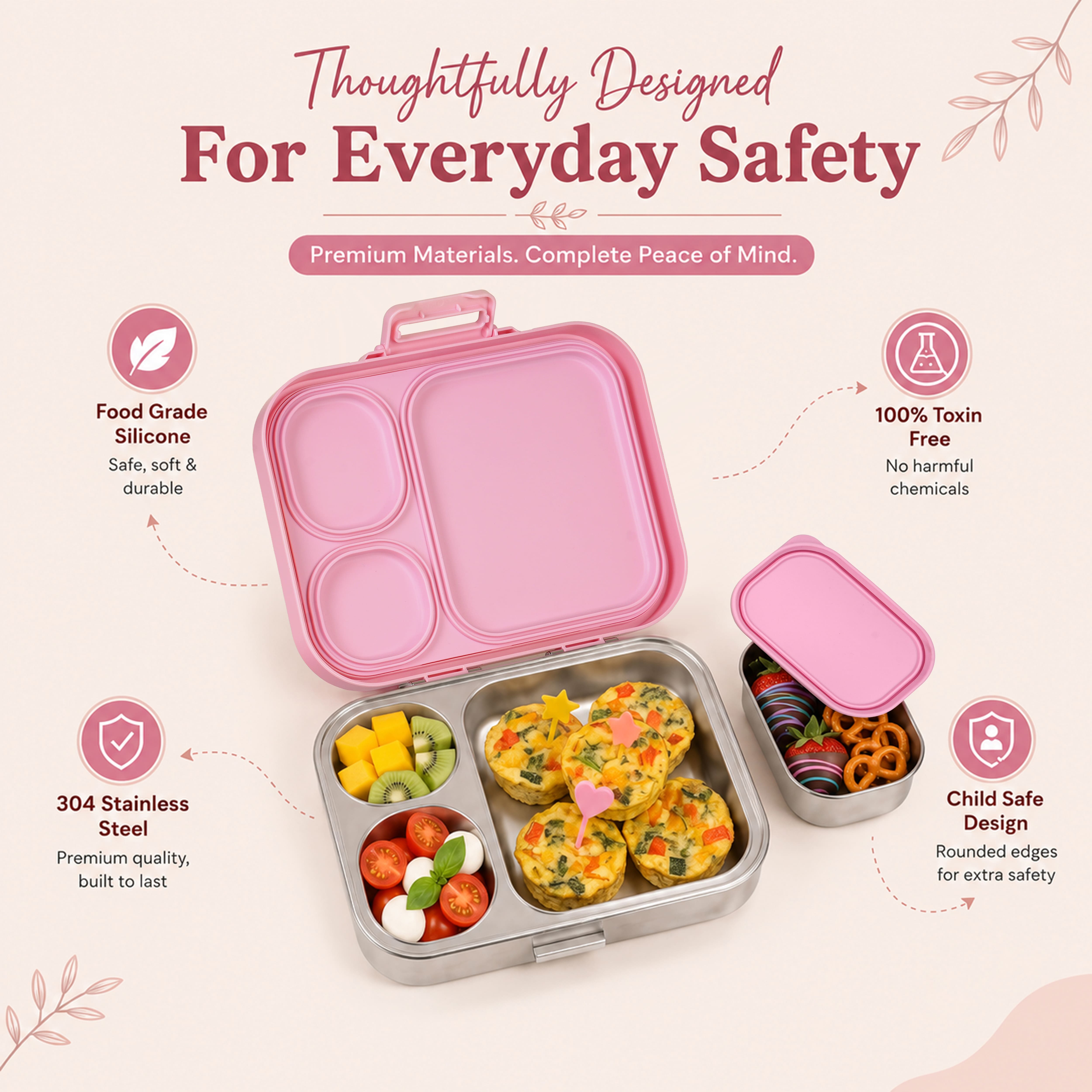 Cubix Stainless Steel Bento Lunch Box - Candy Dream