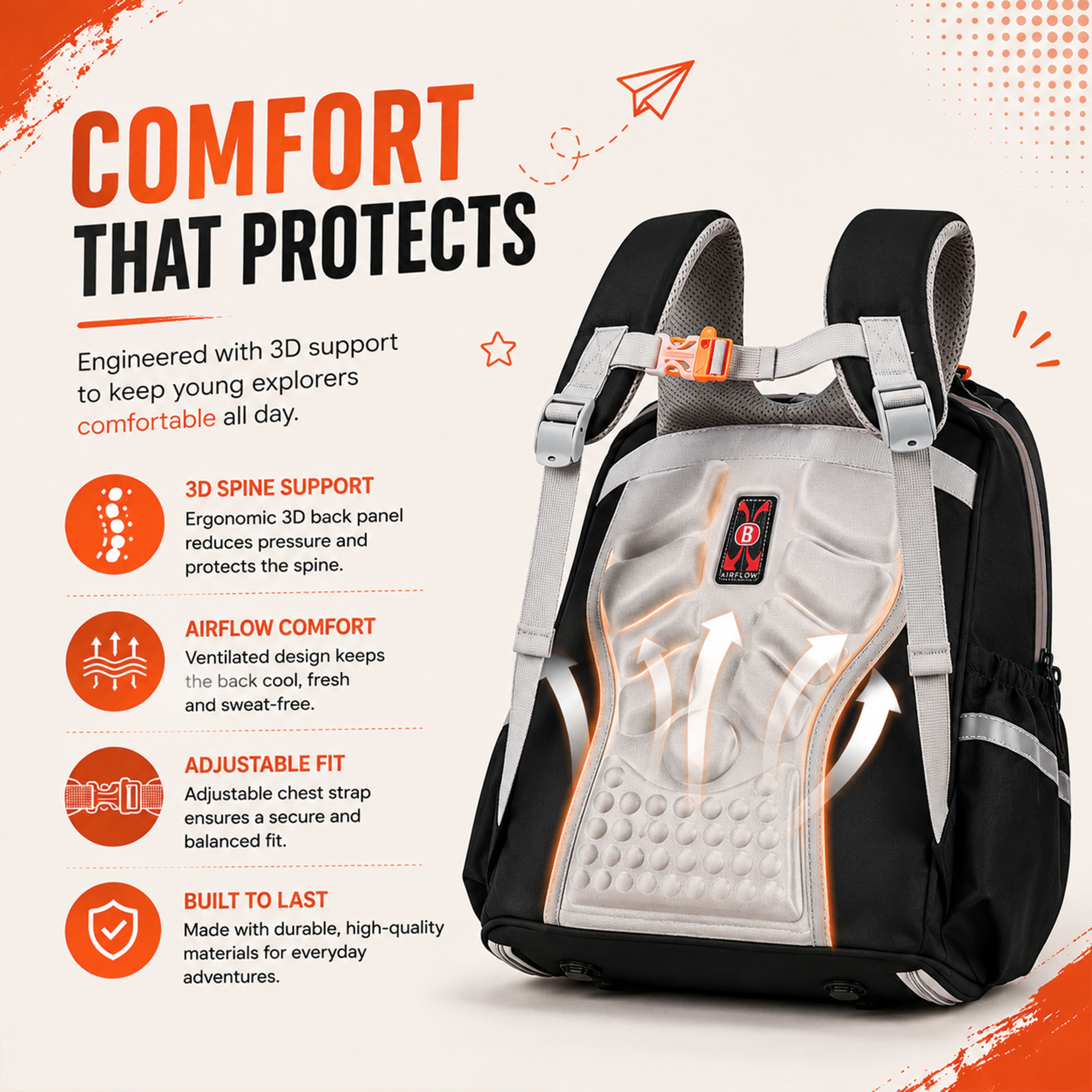 Buy MyneeMoe Play Box Kids School Backpack – Durable, Stylish & Spacious School Bag (Age 5–9Y) - at MyneeMoe Online In India