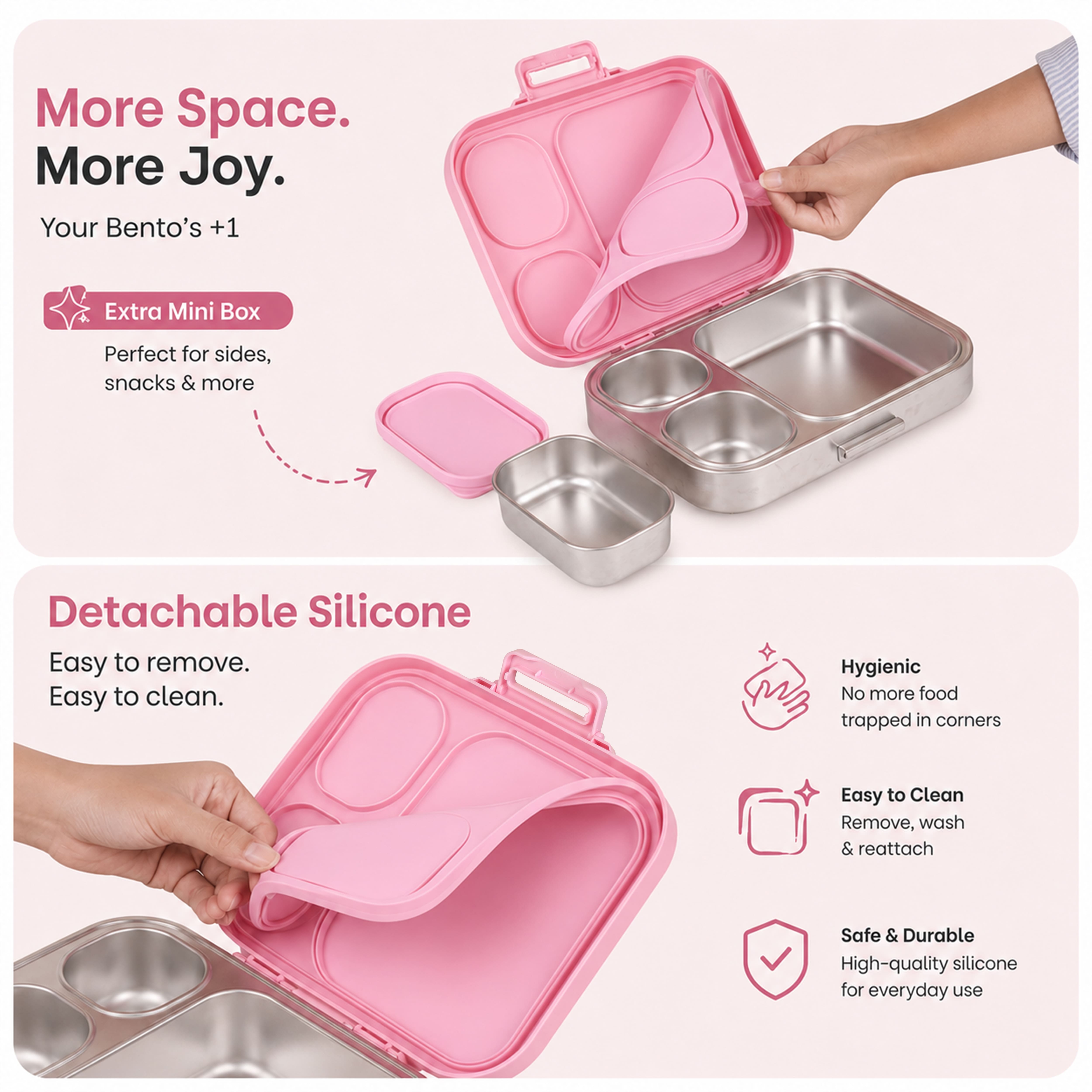 Buy MyneeMoe Cubix Stainless Steel Bento Lunch Box - Abstract - at MyneeMoe Online In India