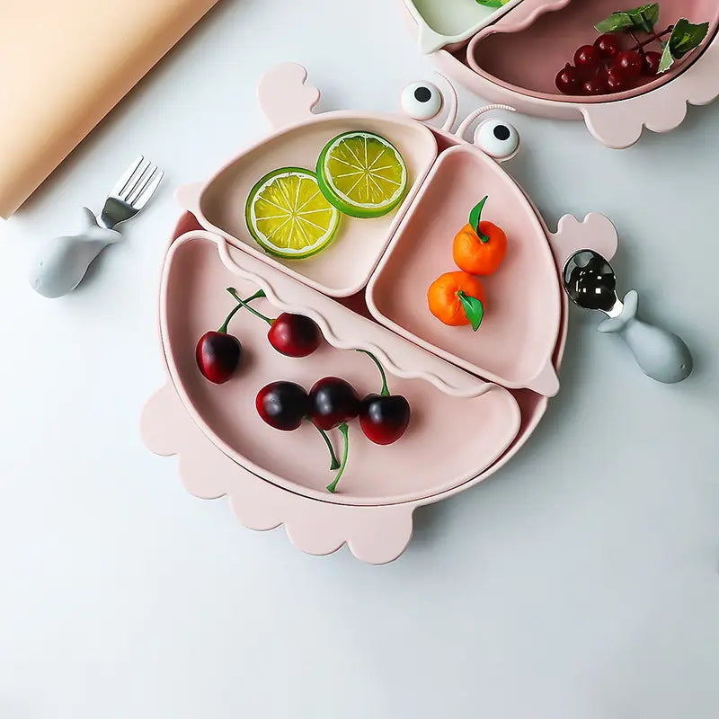 Buy MyneeMoe Crayfish Silicone Feeding Set β Fun, Safe, Anti-Slip Essentials for Baby Mealtime - Baby Feeding Set at MyneeMoe Online In India