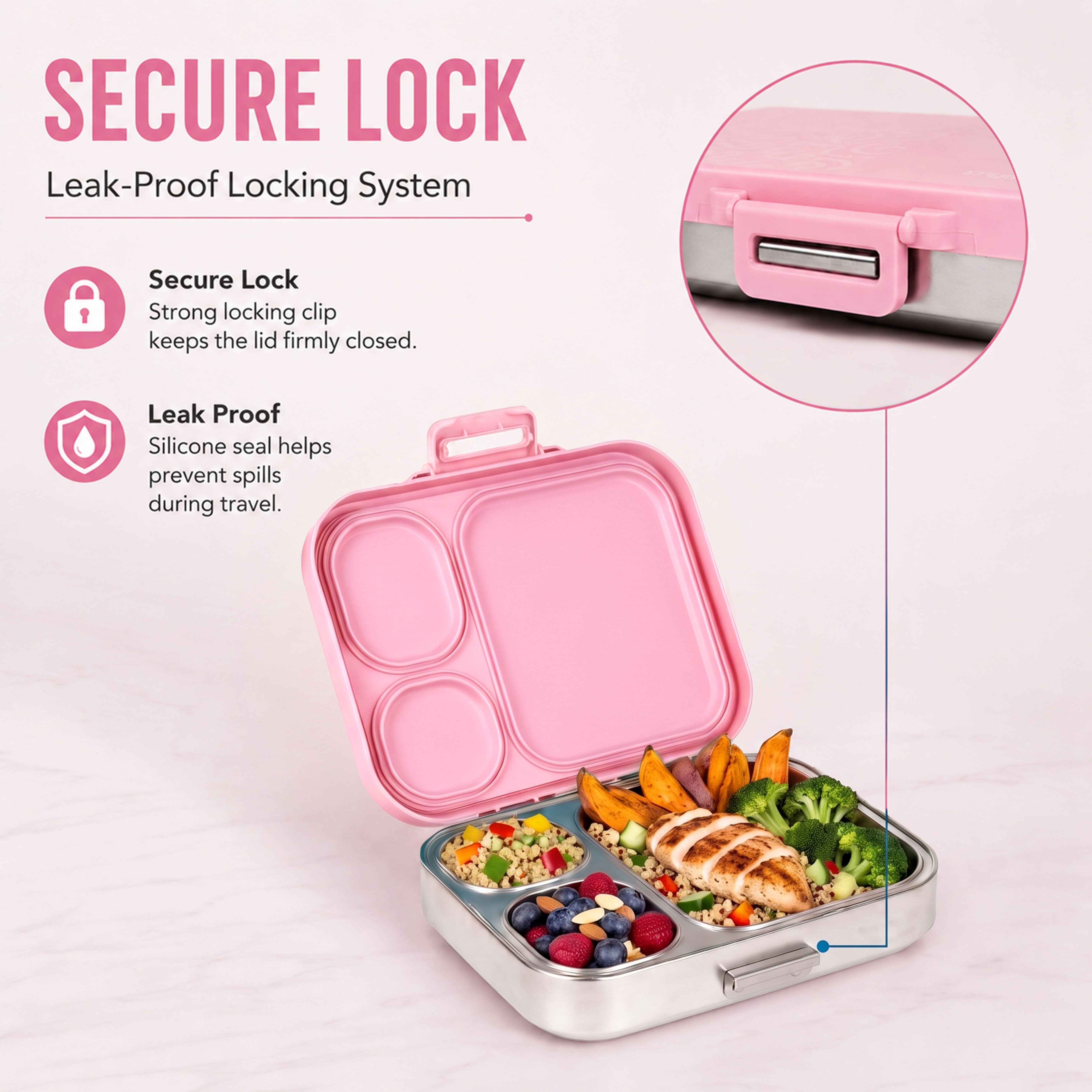 Buy MyneeMoe Cubix Stainless Steel Bento Lunch Box - Abstract - at MyneeMoe Online In India