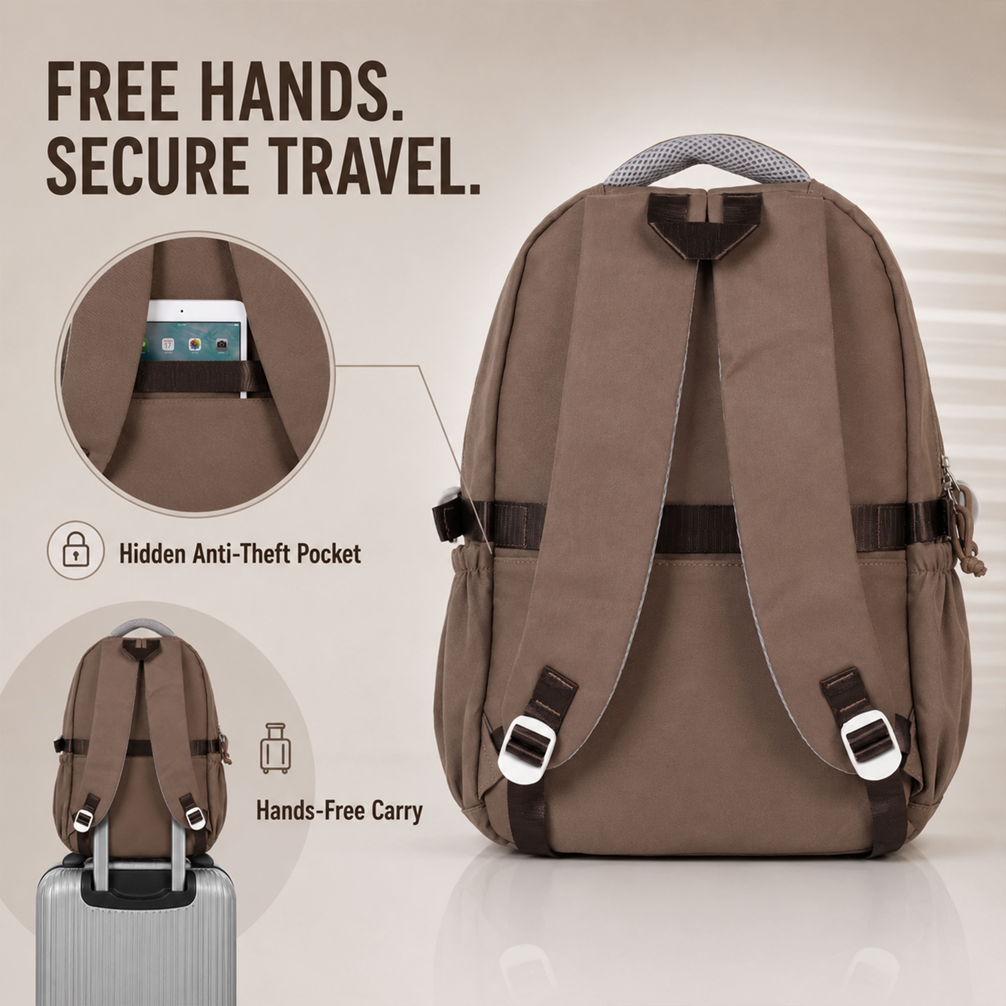 Buy MyneeMoe Sweet Dreams Kids Backpack – Durable, Stylish & Spacious School Bag (Khaki) - School Bag at MyneeMoe Online In India