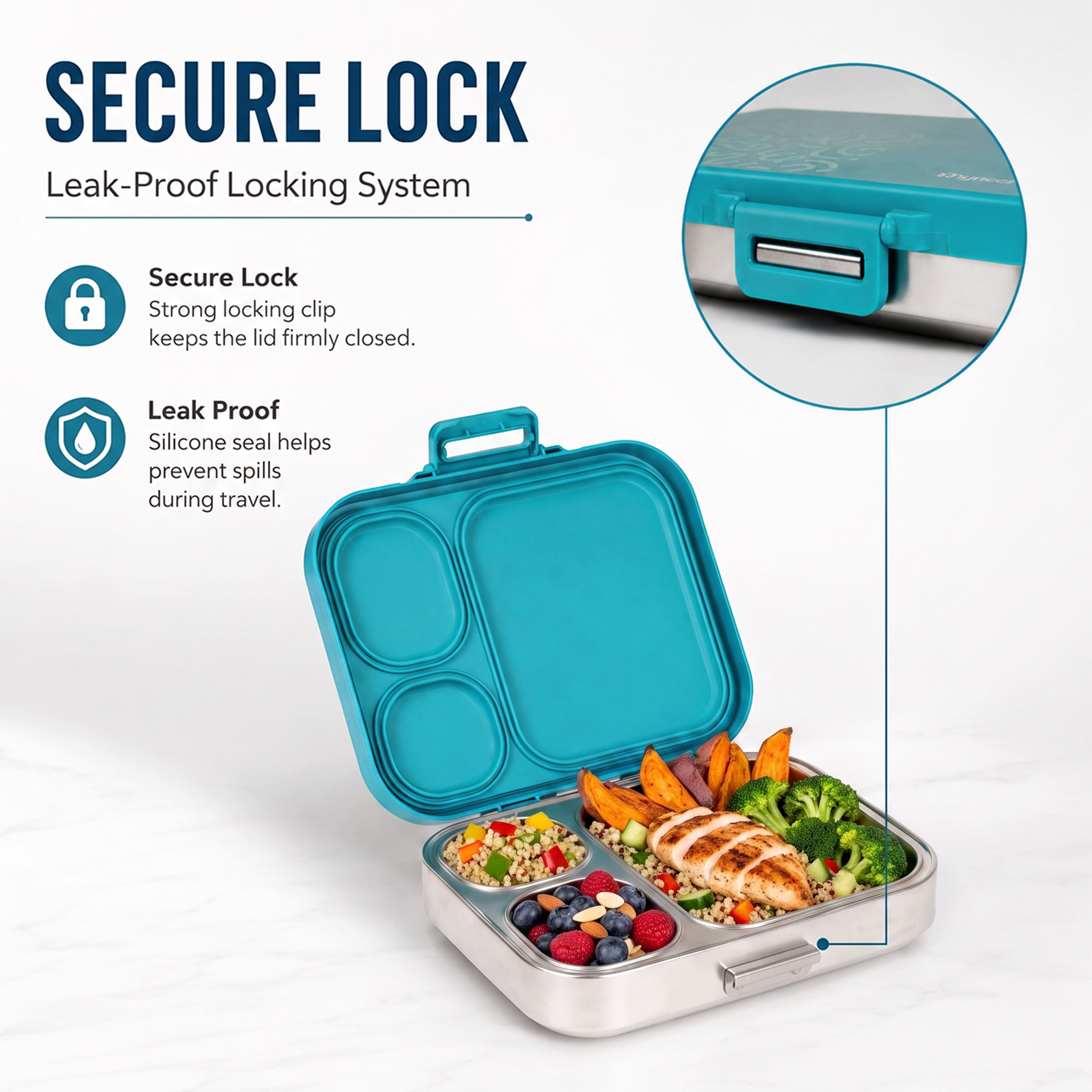 Buy MyneeMoe Cubix Stainless Steel Bento Lunch Box - Abstract - at MyneeMoe Online In India