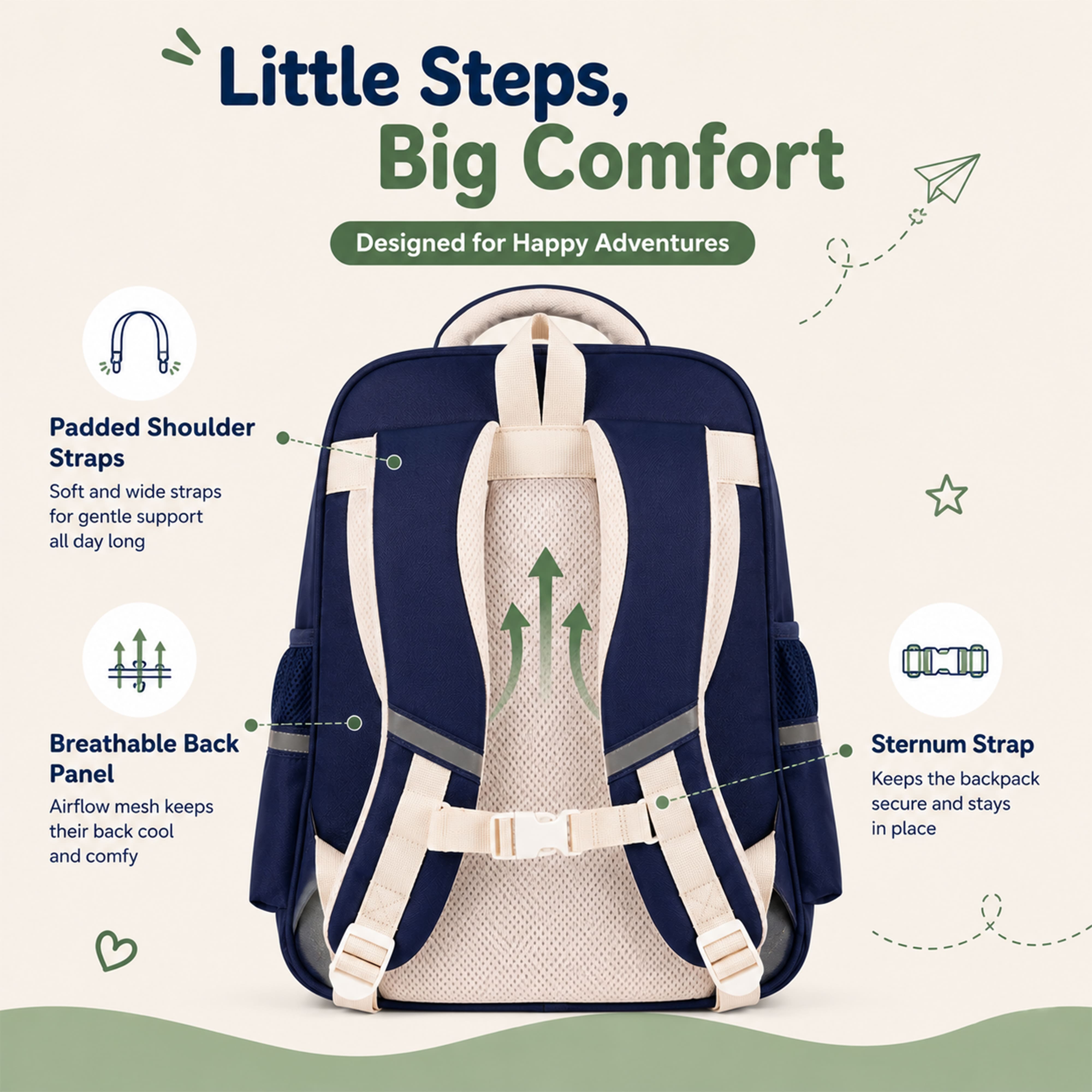 Buy MyneeMoe Explorer Kids School Backpack – Water-Resistant & Spacious School Bag (Blue & Green) - School Bag at MyneeMoe Online In India