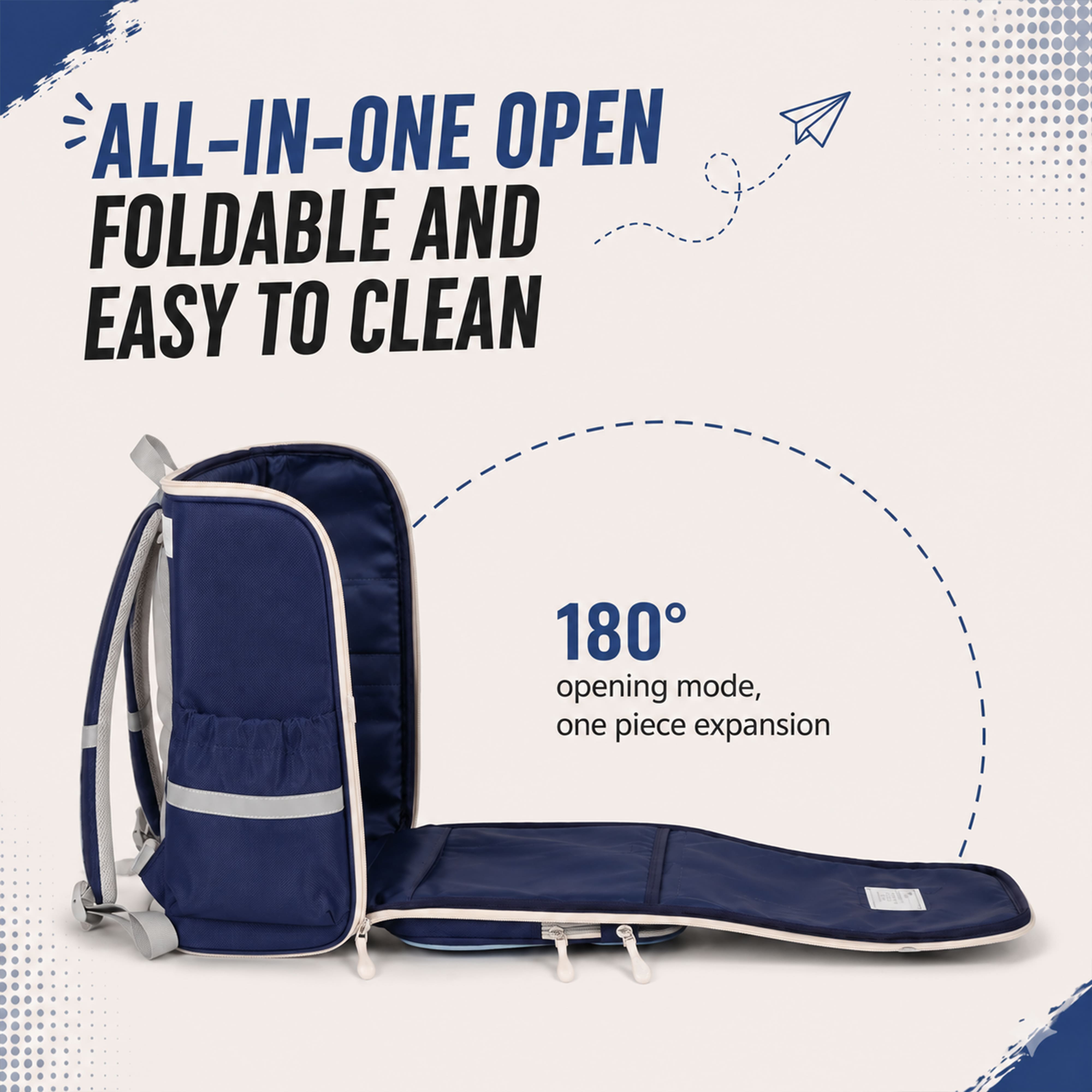 Play Box Kids School Backpack – Durable, Stylish & Spacious School Bag (Blue & Grey)