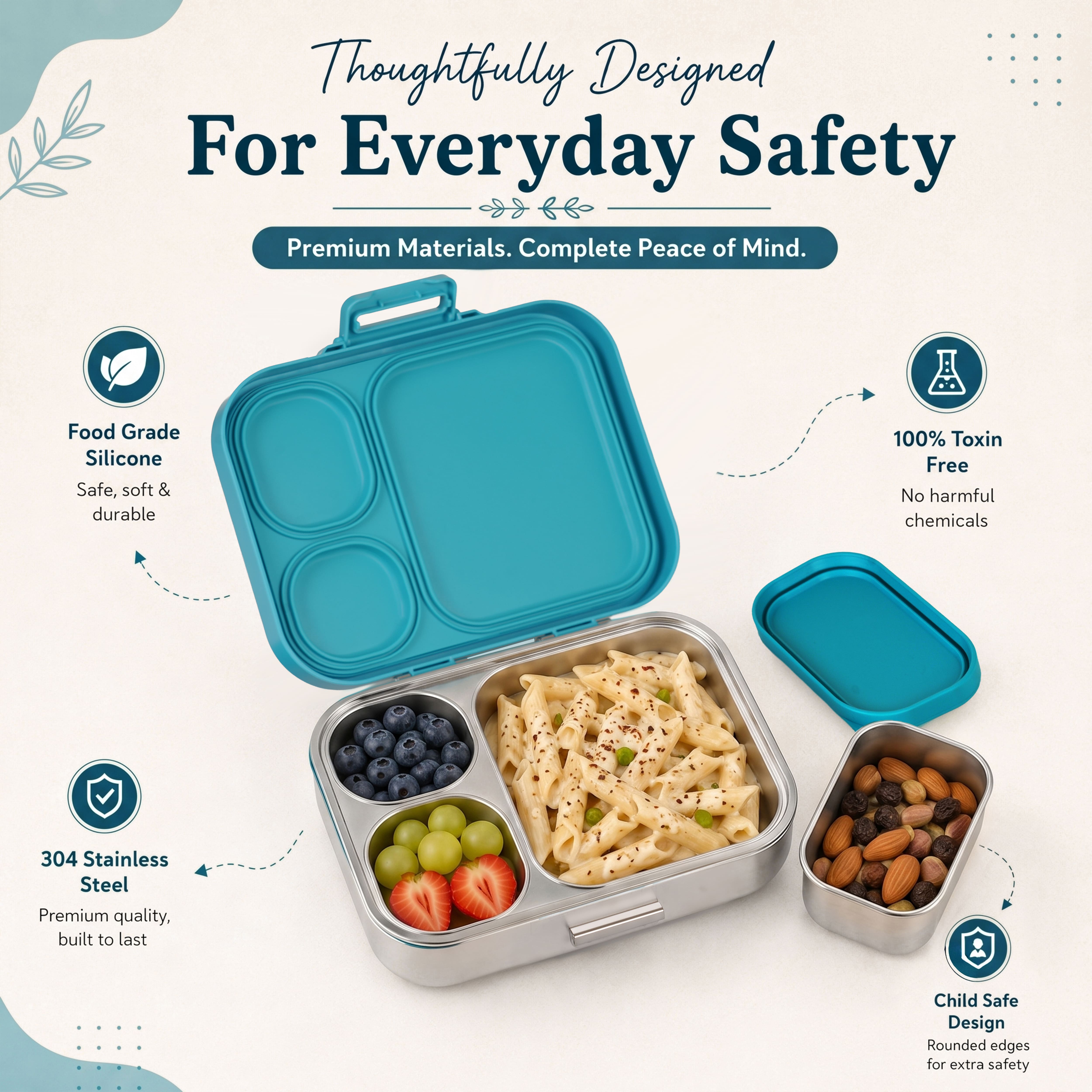 Buy MyneeMoe Cubix Stainless Steel Bento Lunch Box - Abstract - at MyneeMoe Online In India