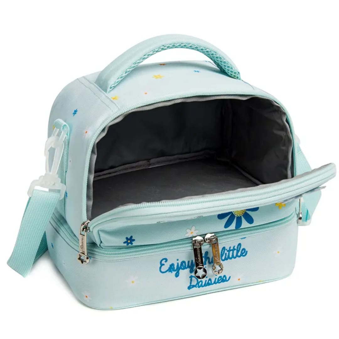 Buy MyneeMoe ChillMate Insulated Lunch Bag – Spacious, Durable & Waterproof With Dual Compartments (Little Daisies) - Lunch Bag at MyneeMoe Online In India