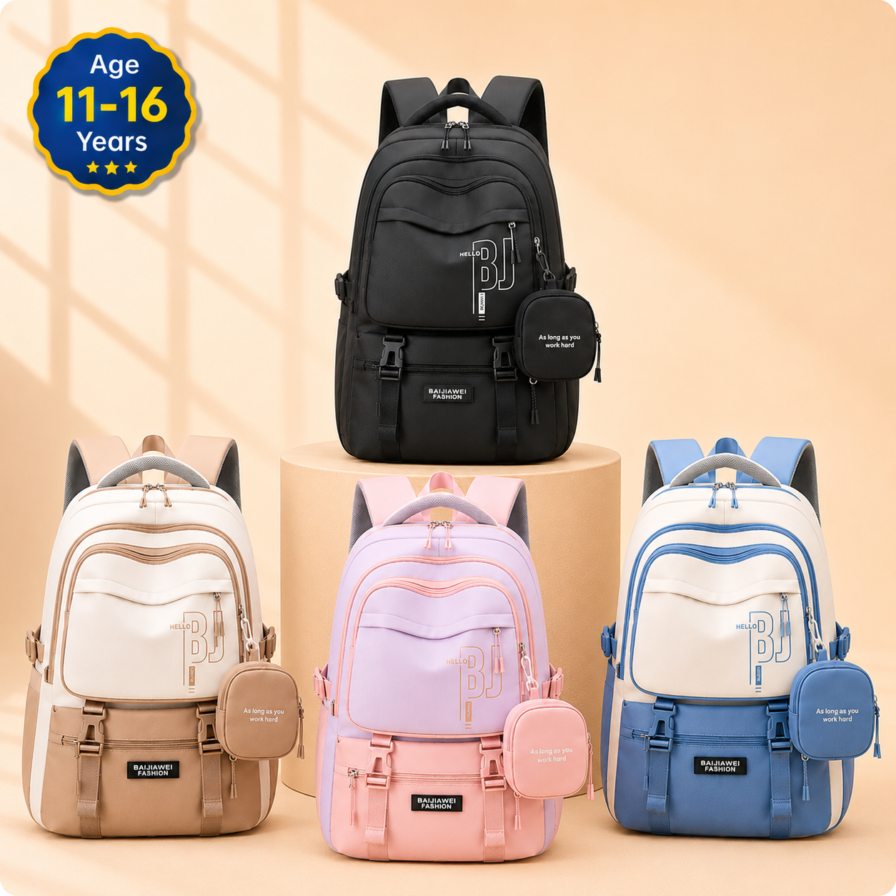 Buy MyneeMoe CampusPro Kids Backpack – Durable, Stylish & Spacious School Bag (Age 11-16Y) - at MyneeMoe Online In India