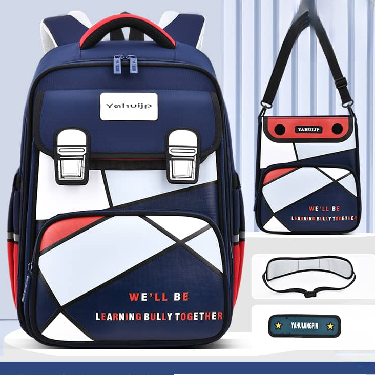 Buy MyneeMoe Split Shift Detachable Elite Backpack - Stylish, Durable, Waterproof School Bag Blue & Red - School Bag at MyneeMoe Online In India