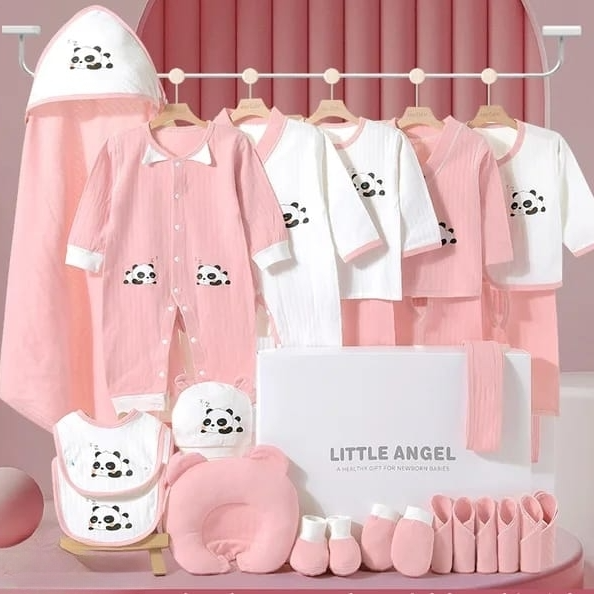 Buy MyneeMoe Little Angel Premium 23 Piece Newborn Gift Box โ Perfect for Baby Boys & Girls Pink & White - at MyneeMoe Online In India
