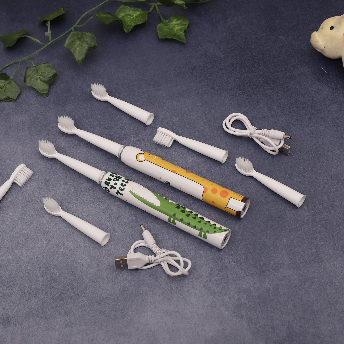 Buy MyneeMoe Cute Cartoon Printed Electric Toothbrushes for Kids Modes with 2 Min Smart Timer (Green Crocodile) - Toothbrush at MyneeMoe Online In India