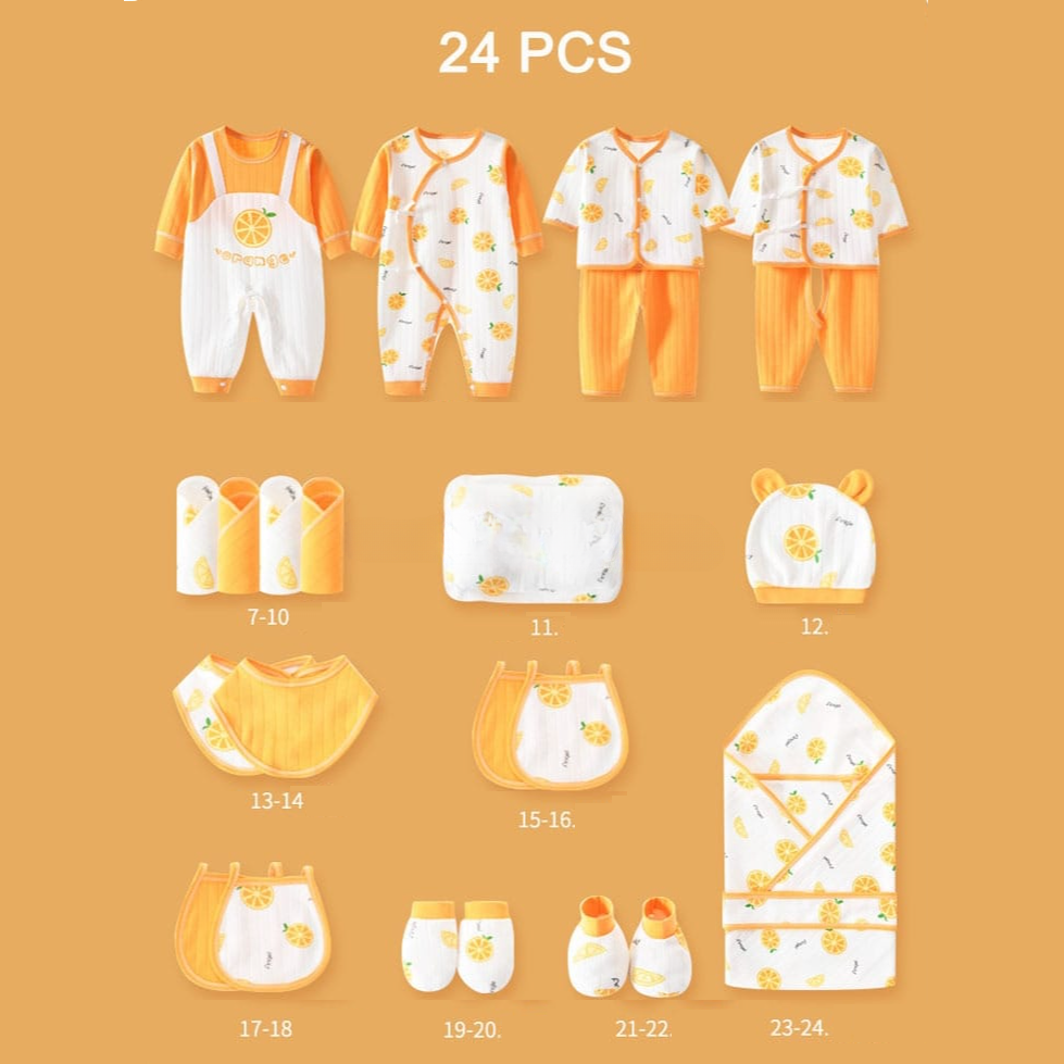 Buy MyneeMoe CuddleNest 24 Piece Newborn Gift Set ā Ideal Baby Shower Presents for Boys & Girls - Baby Clothing Set at MyneeMoe Online In India