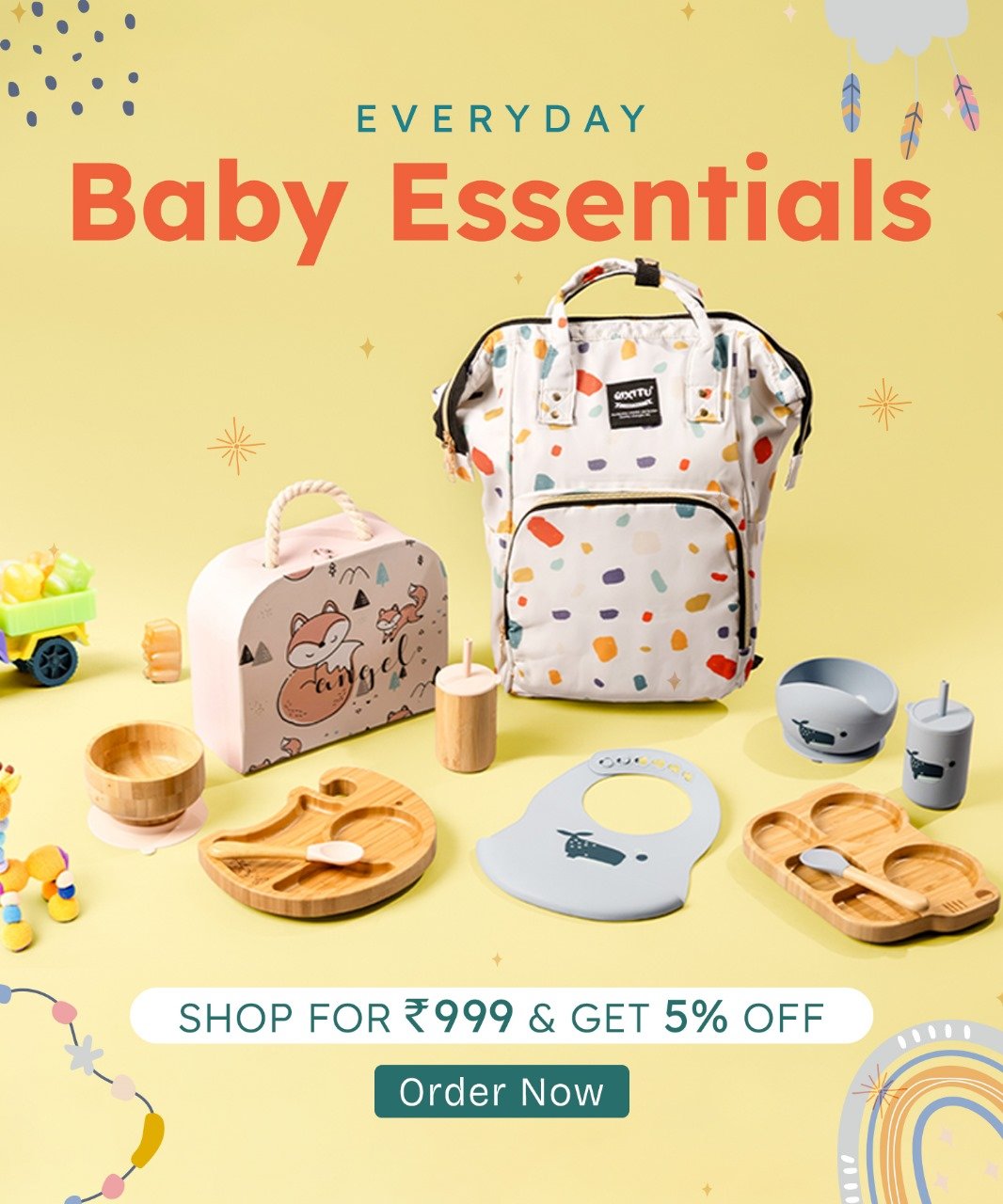 MyneeMoe Daily Work Essentials Banner with laptop bags & lunch box