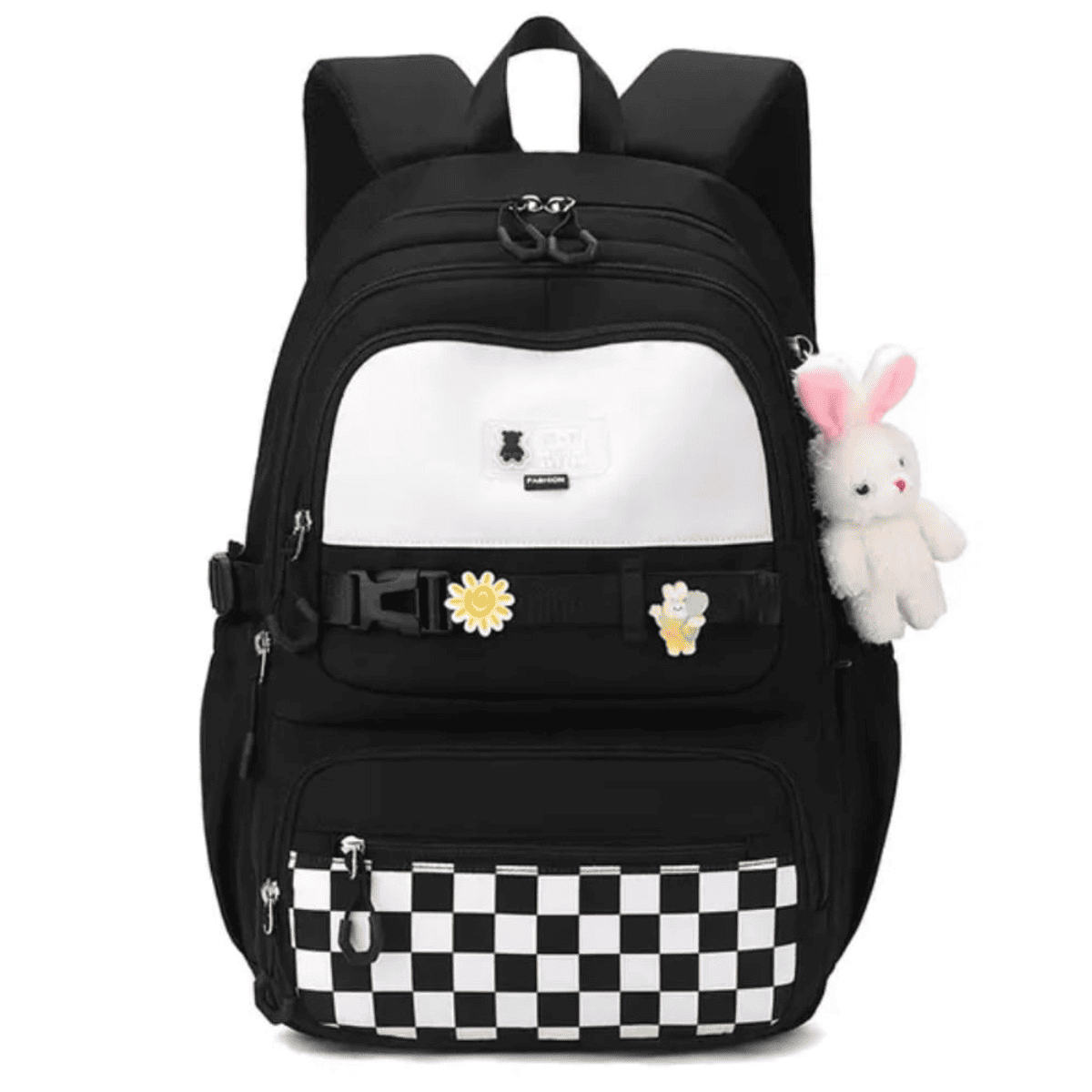 Buy MyneeMoe Sweet Pastel Girls Backpack – Durable, Stylish & Spacious School Bag (Black) Black - School Bag at MyneeMoe Online In India