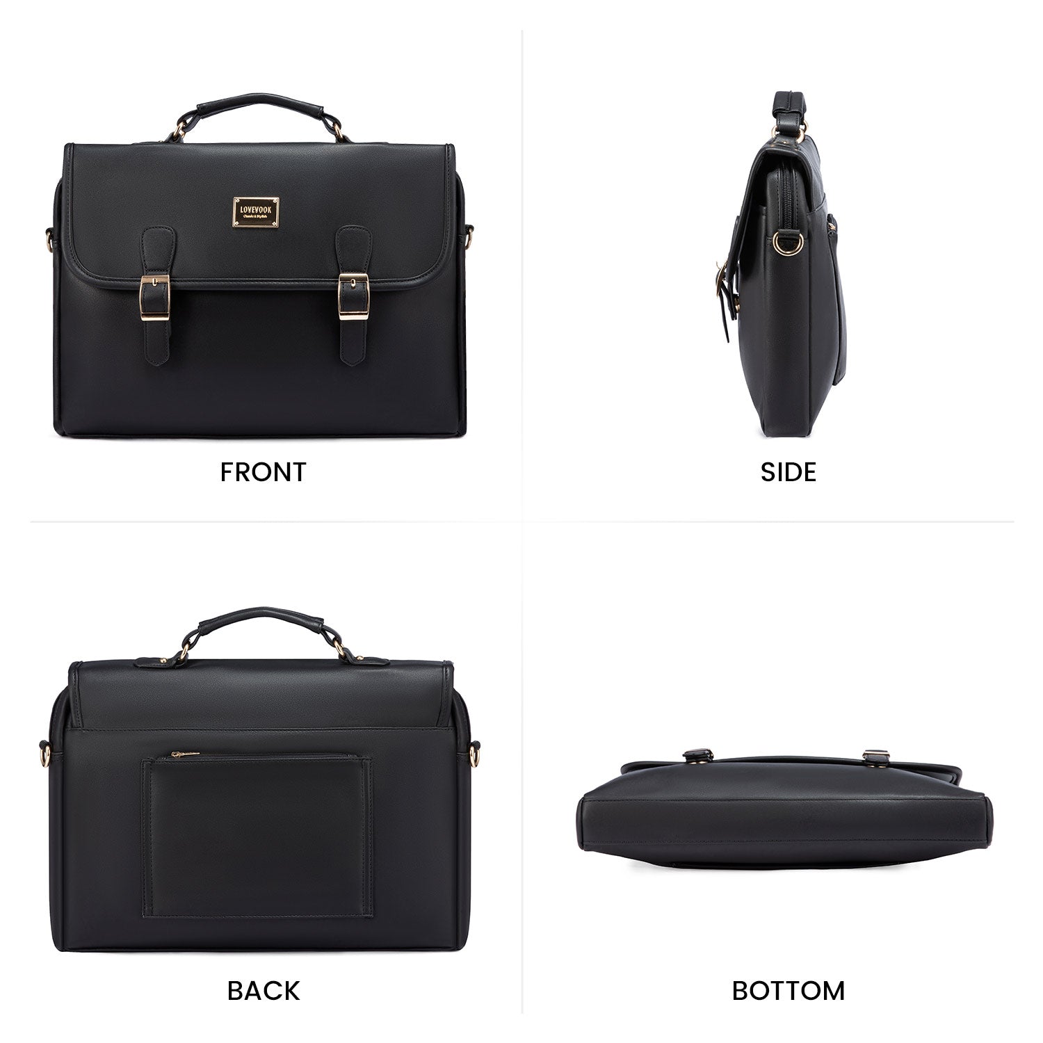 Buy MyneeMoe Lovevook Women's Laptop Bag Black - Spacious and Stylish Work Tote - Laptop Bag at MyneeMoe Online In India