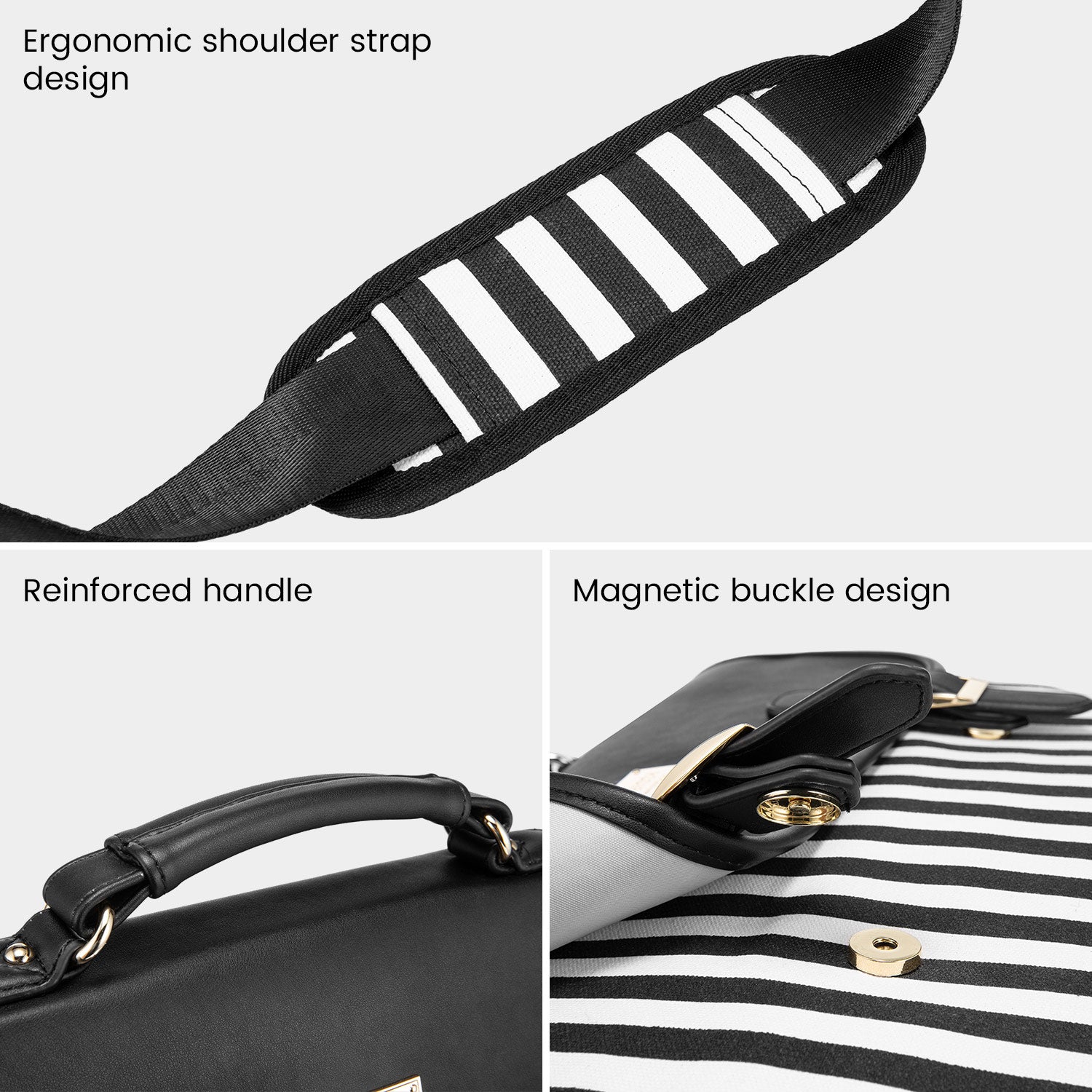 Buy MyneeMoe Lovevook Women's Laptop Bag Black - Elegant Design with Multiple Compartments - Laptop Bag at MyneeMoe Online In India