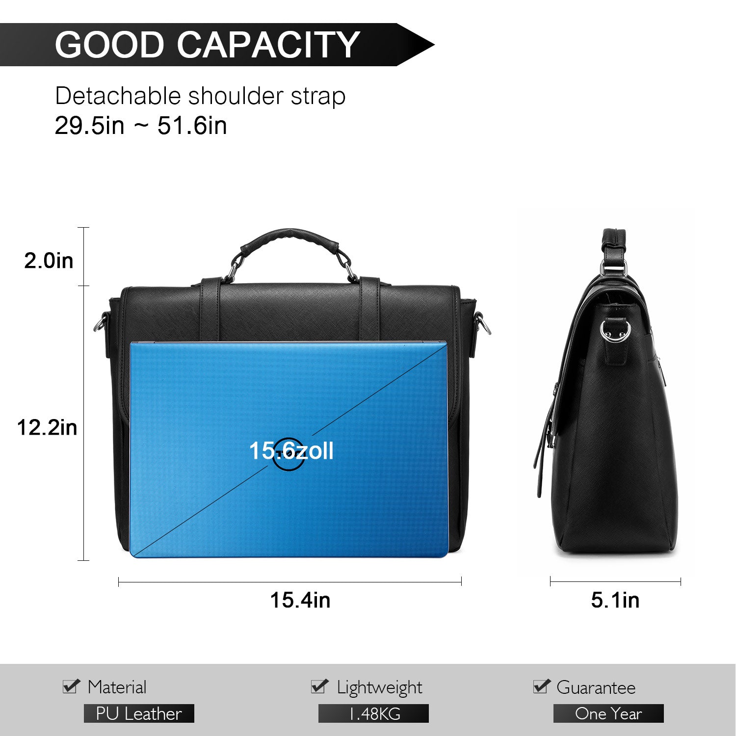 Buy MyneeMoe Lovevook Women's Laptop Bag Black - Sleek and Functional Work Bag with Multiple Pockets - Laptop Bag at MyneeMoe Online In India