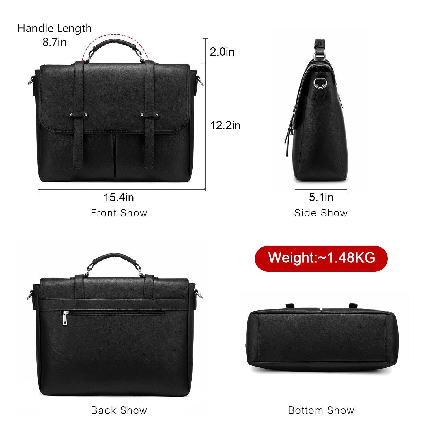 Buy MyneeMoe Lovevook Women's Laptop Bag Black - Sleek and Functional Work Bag with Multiple Pockets - Laptop Bag at MyneeMoe Online In India