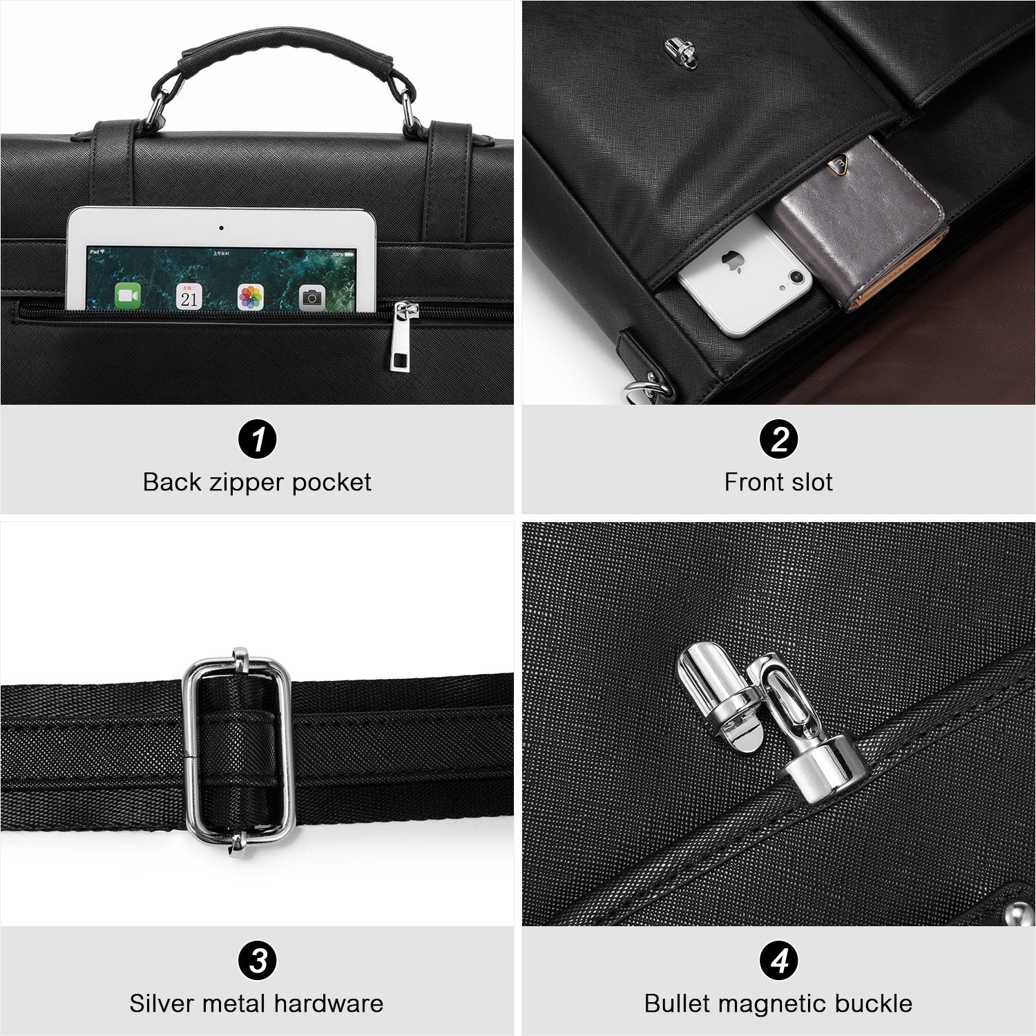Buy MyneeMoe Lovevook Women's Laptop Bag Black - Sleek and Functional Work Bag with Multiple Pockets - Laptop Bag at MyneeMoe Online In India