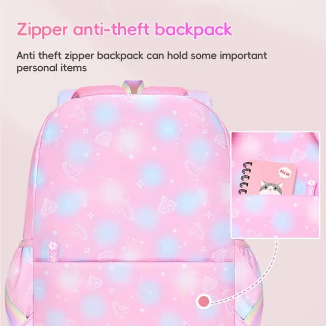 Buy MyneeMoe Cotton Candy Elite Girls Backpack – Durable, Stylish & Spacious School Bag (Blue) - School Bag at MyneeMoe Online In India
