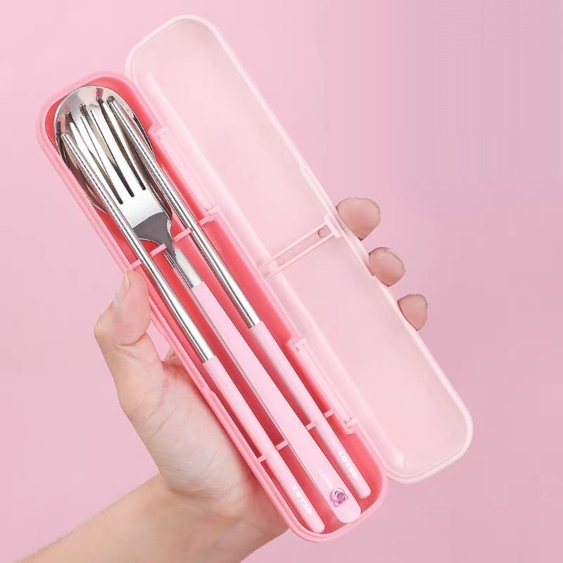 Buy MyneeMoe Disney Latso & Mickey Theme Stainless Steel Cutlery Set – Spoon, Fork & Chopsticks - Cutlery Set at MyneeMoe Online In India