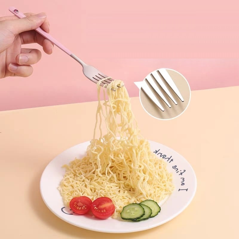 Buy MyneeMoe Disney Latso & Mickey Theme Stainless Steel Cutlery Set – Spoon, Fork & Chopsticks - Cutlery Set at MyneeMoe Online In India