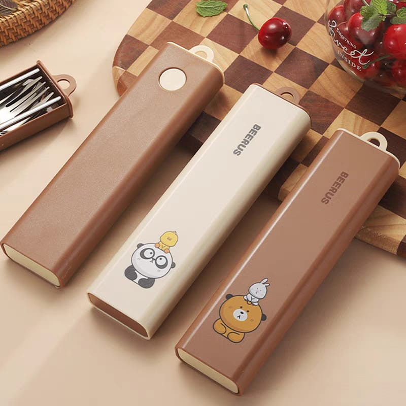 Buy MyneeMoe Beerus Theme Stainless Steel Cutlery Set – Spoon, Fork & Chopsticks - Cutlery Set at MyneeMoe Online In India