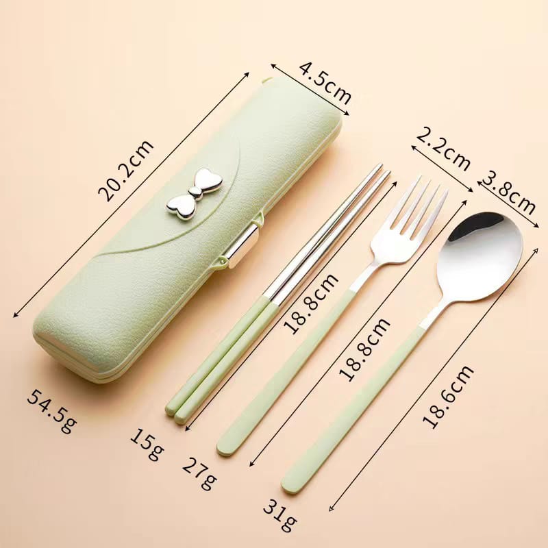 Buy MyneeMoe Glamour Bow Stainless Steel Cutlery Set – Spoon, Fork & Chopsticks - Cutlery Set at MyneeMoe Online In India