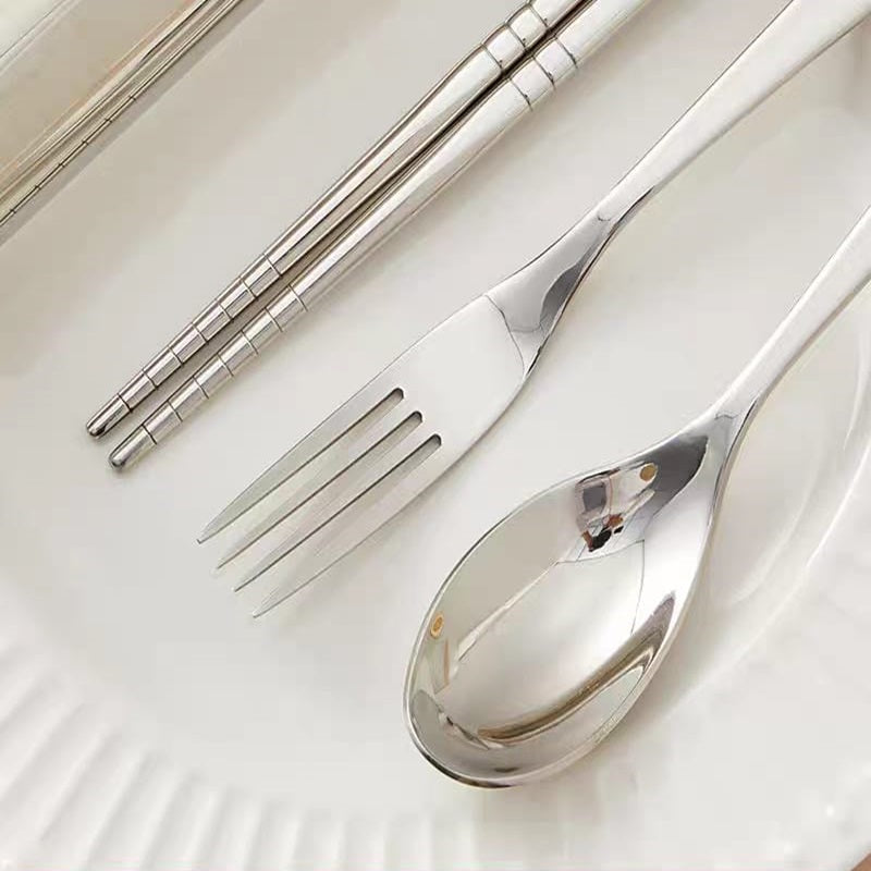 Buy MyneeMoe Universal Shine Stainless Steel Cutlery Set – Spoon, Fork & Chopsticks - Cutlery Set at MyneeMoe Online In India
