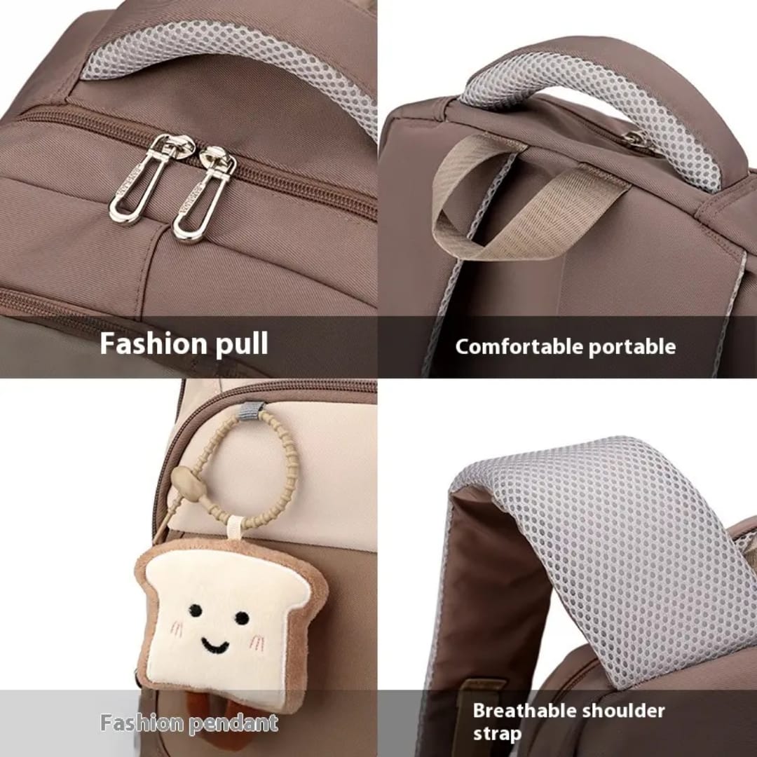 Buy MyneeMoe Sweet Dreams Stylish School Bag with Cute Bread Keychain - School Bag at MyneeMoe Online In India