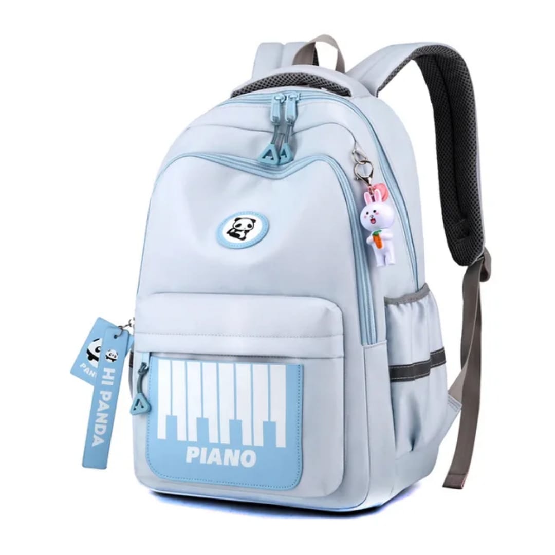 Buy MyneeMoe Hi Panda Piano Backpack - Cool, Spacious & Lightweight School Bag Blue - School Bag at MyneeMoe Online In India