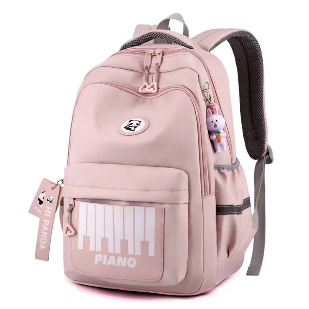Buy MyneeMoe Hi Panda Piano Backpack - Cool, Spacious & Lightweight School Bag Pink - School Bag at MyneeMoe Online In India