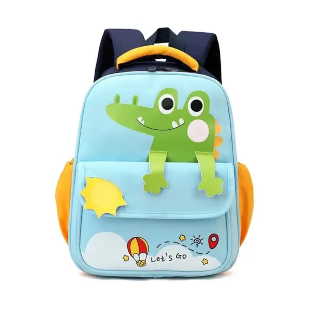 Buy MyneeMoe Cute Crocodile Kids Backpack – Lightweight & Comfortable Kindergarten Bag (Age 3-4Y) Sky Blue - School Bag at MyneeMoe Online In India