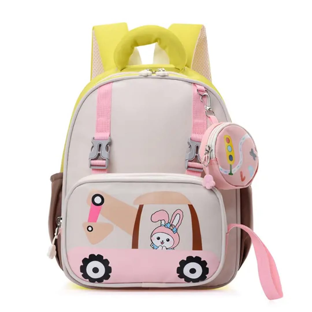 Buy MyneeMoe Crane Light-Up Kids Backpack – Lightweight & Comfortable Kindergarten Bag (Age 2-4Y) Yellow - School Bag at MyneeMoe Online In India
